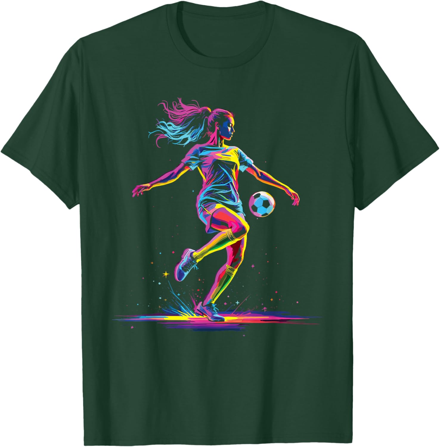 Stylish Soccer Graphic T-Shirt for Girls and Women - Fun Athletic Wear - 8