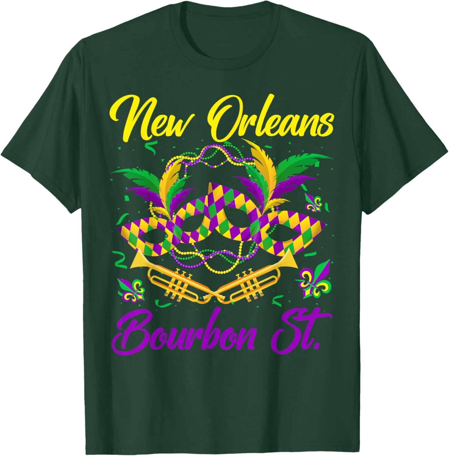 Funny NOLA Bourbon Street Mardi Gras T-Shirt for Fat Tuesday Celebrations - 16