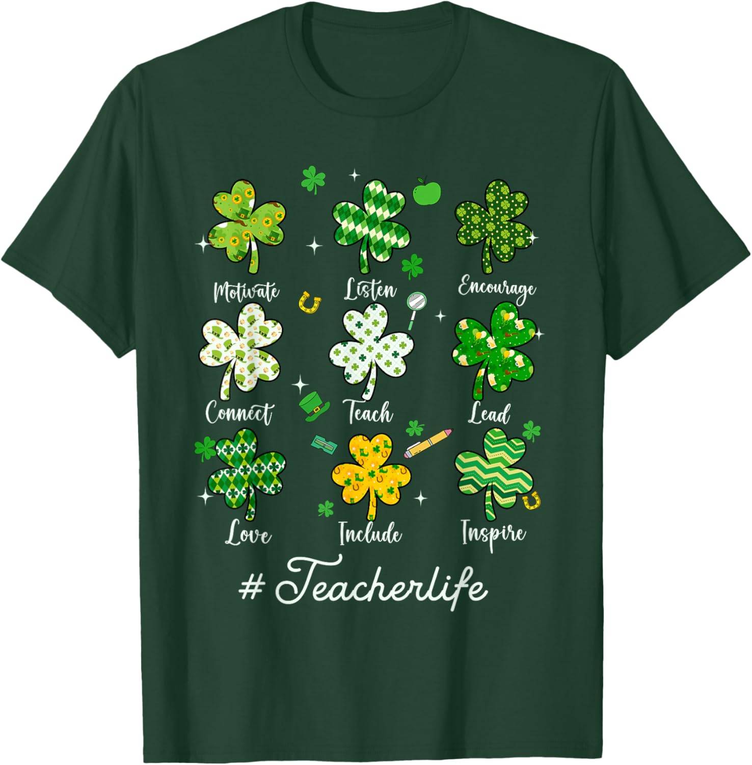 Teacher Life Shamrock T-Shirt - Inspire Love This St. Patrick's Day - 21