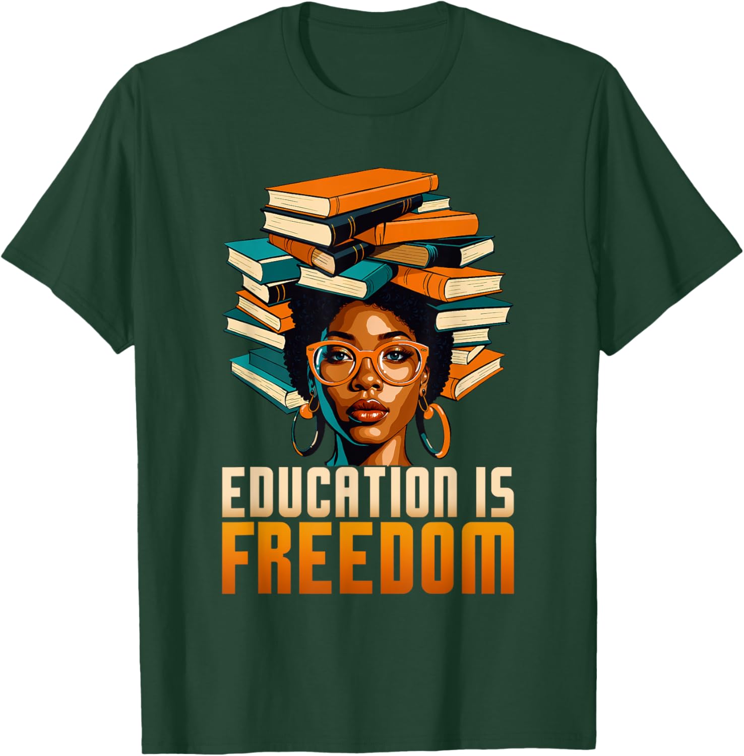 Empowering BHM Teacher T-Shirt: Education Is Freedom for Women - 15