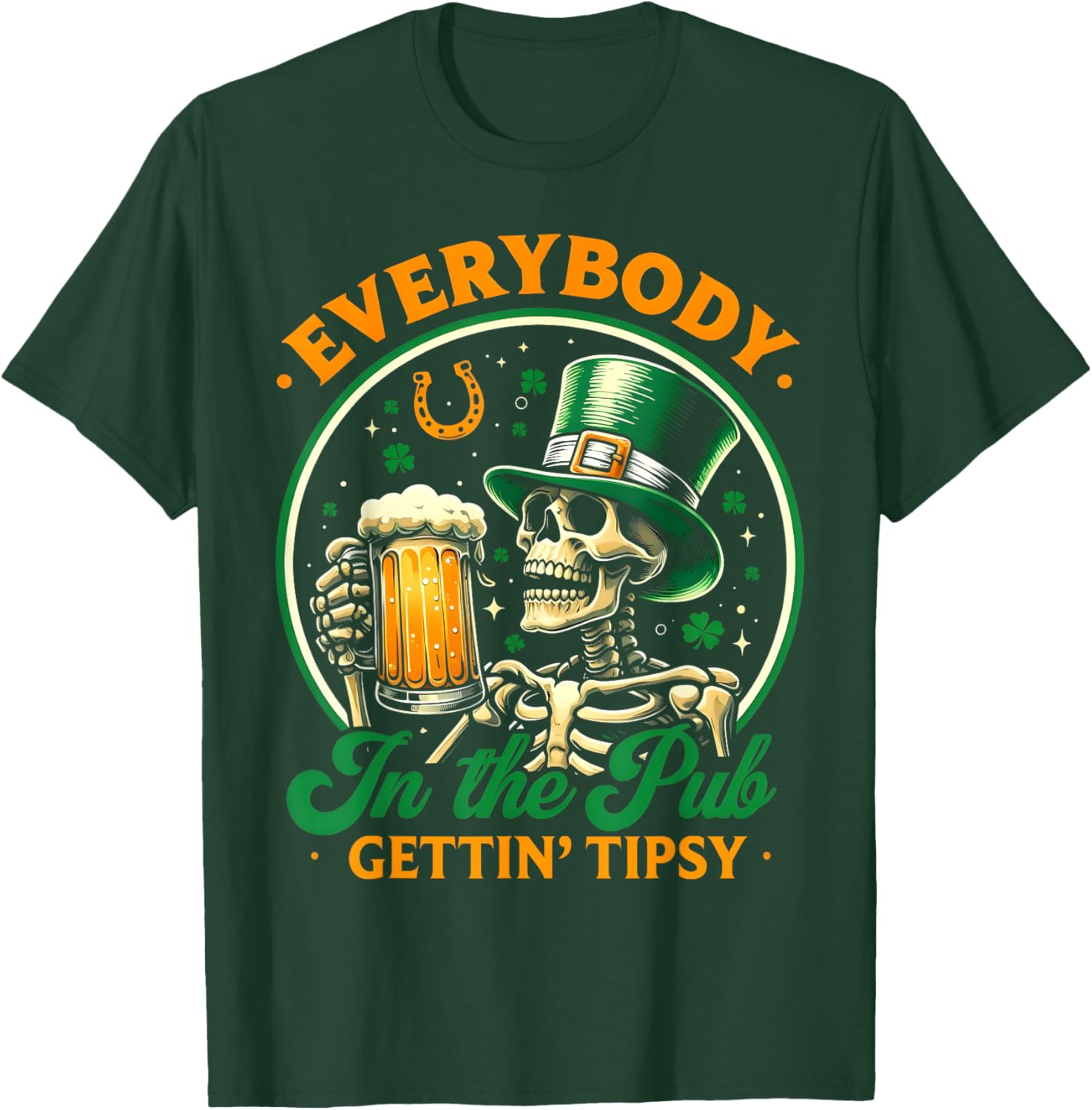 Tipsy St Patricks Day T-Shirt for Men and Women Celebrating at the Pub - 17