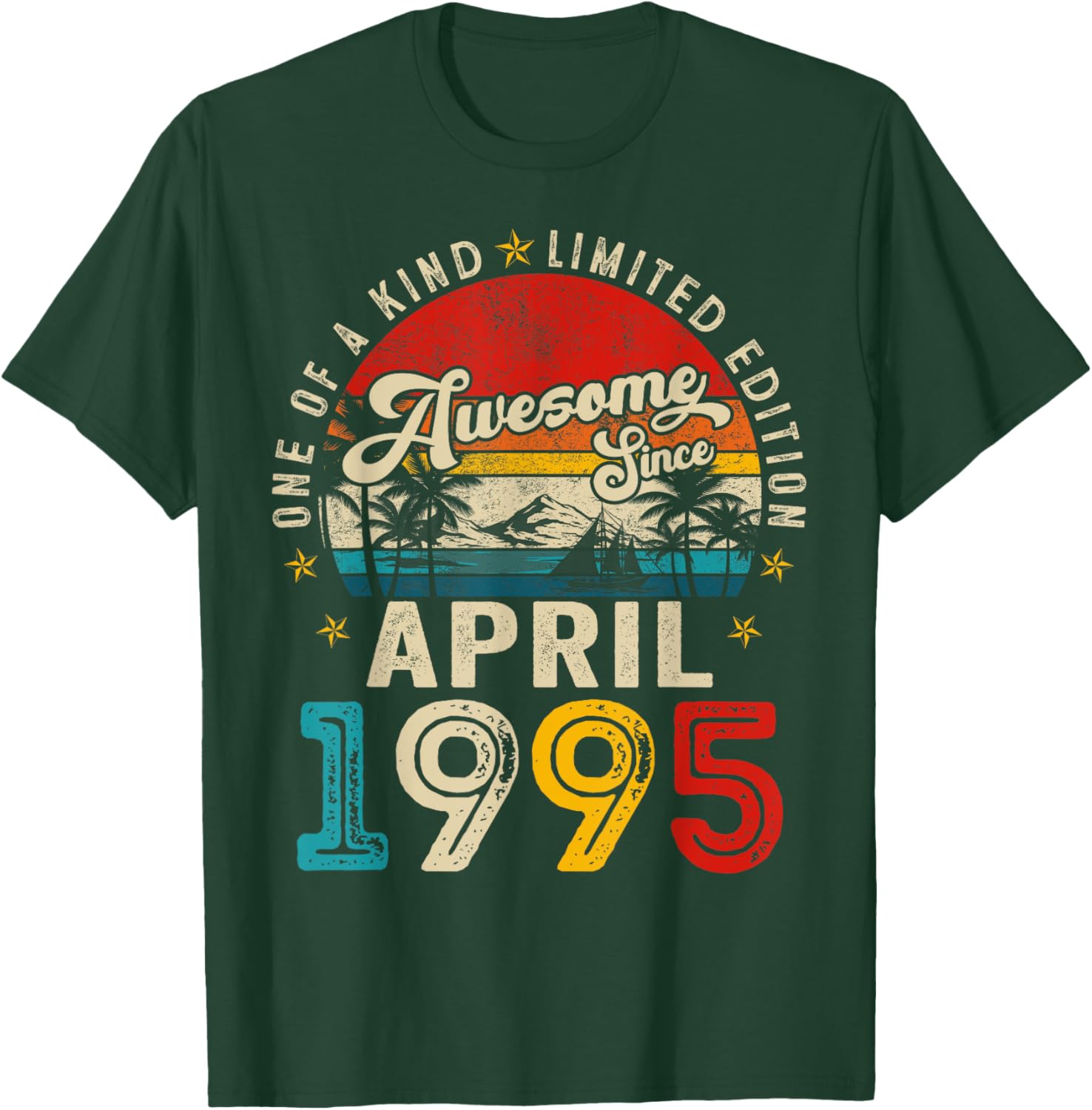 Vintage April 1995 30th Birthday T-Shirt for Men and Women - 2