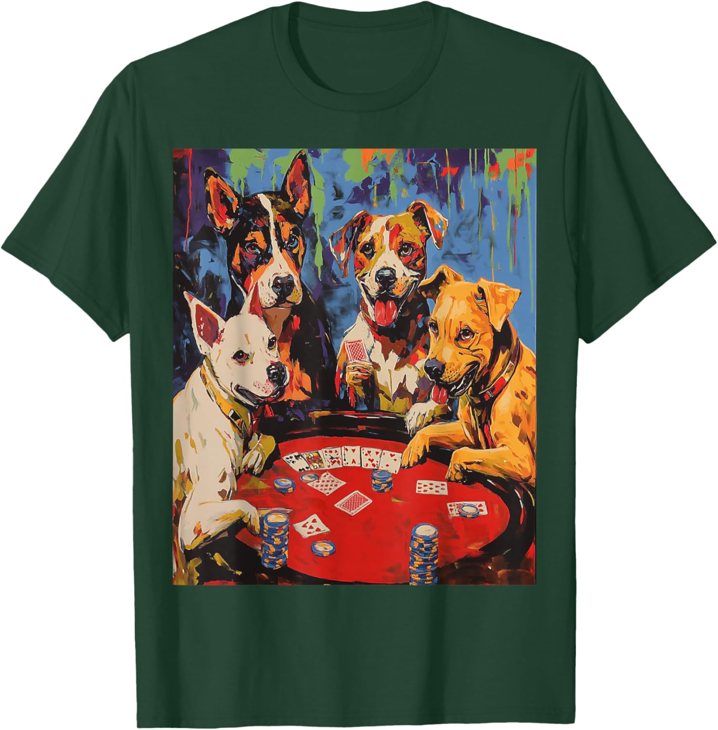 Dogs Playing Poker T-Shirt for Fun Pet Lovers - Stylish Graphic Tee - 22