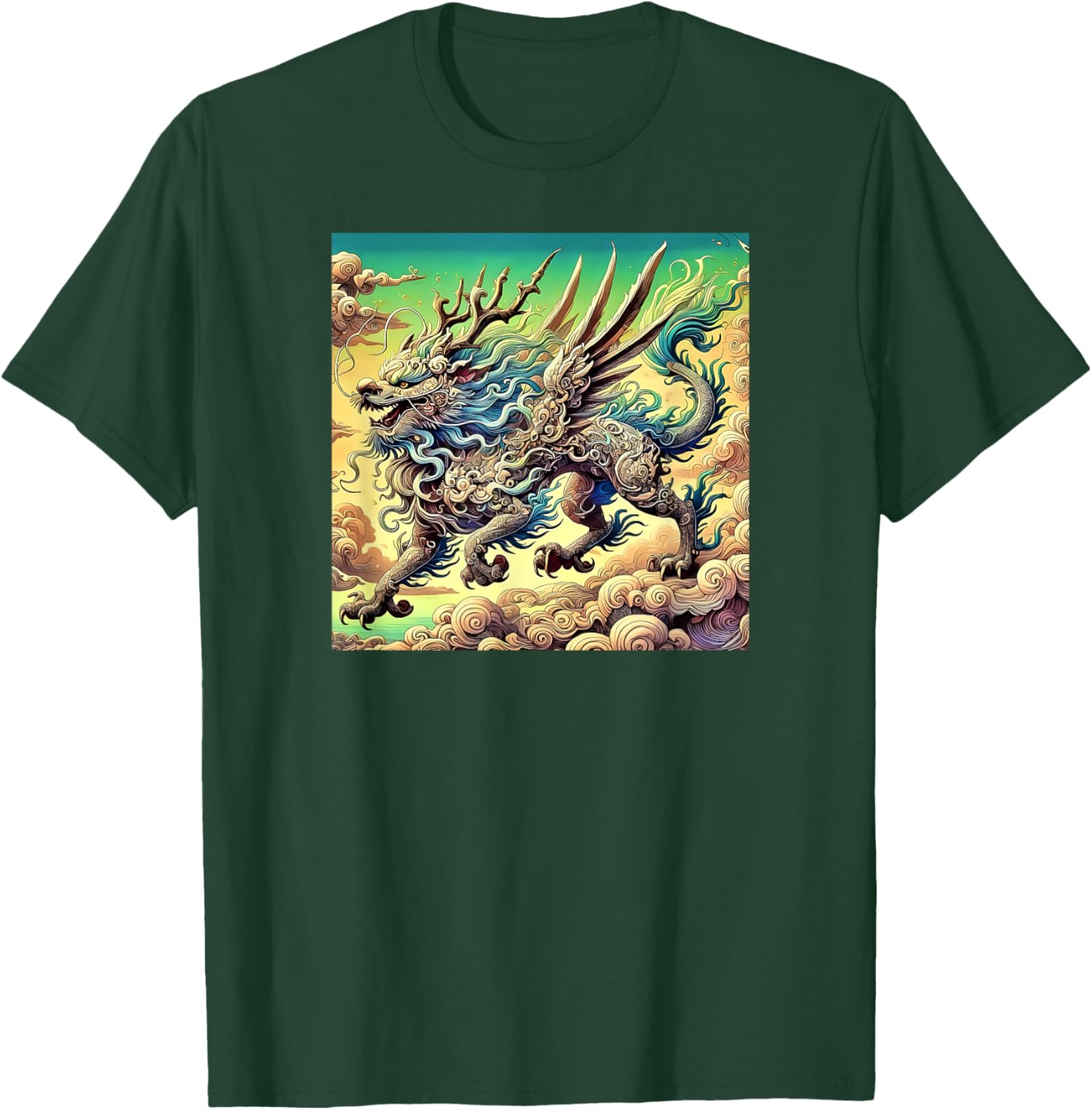 Legendary Qilin Dragon-Inspired T-Shirt for Unique Fashion Lovers - 10