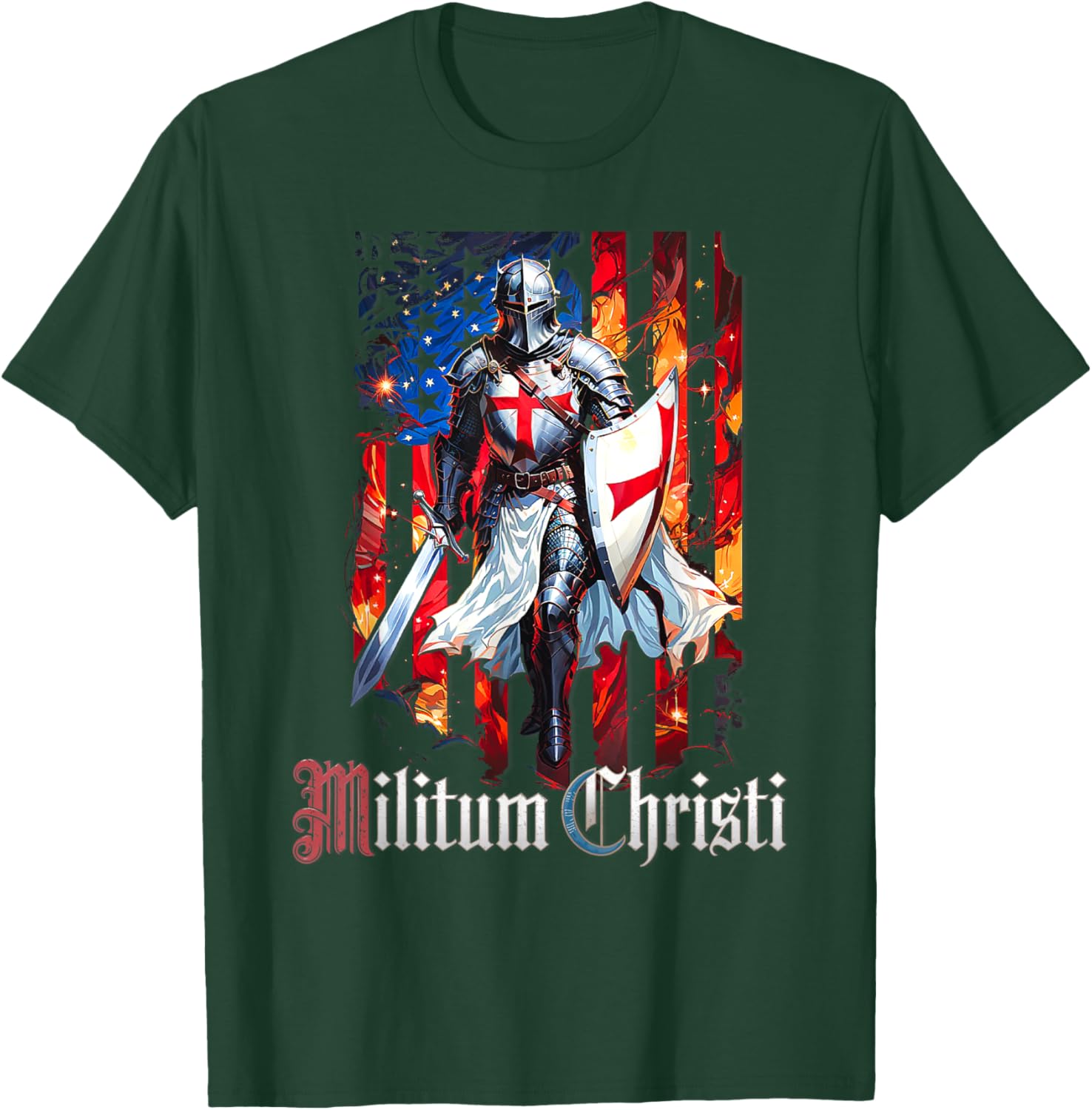 Catholic Knight Templar Crusader Cross T-Shirt for Faith and Style - 24