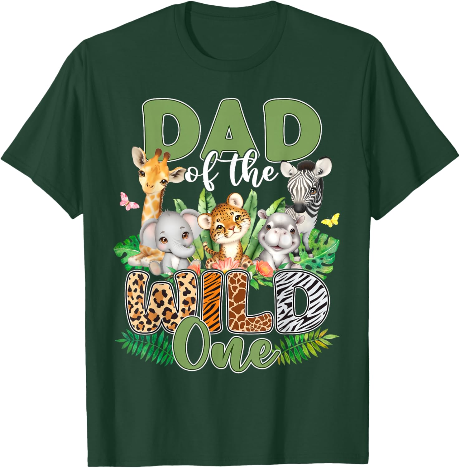 Dad Of The Wild One Safari Family Matching T-Shirt for 1st Birthday - 25