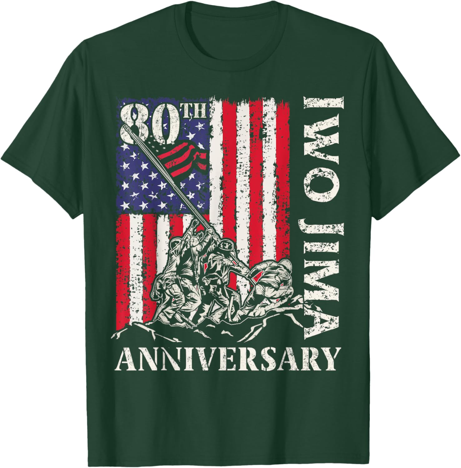 Iwo Jima 80th Anniversary WWII Veteran T-Shirt for 4th of July - 15