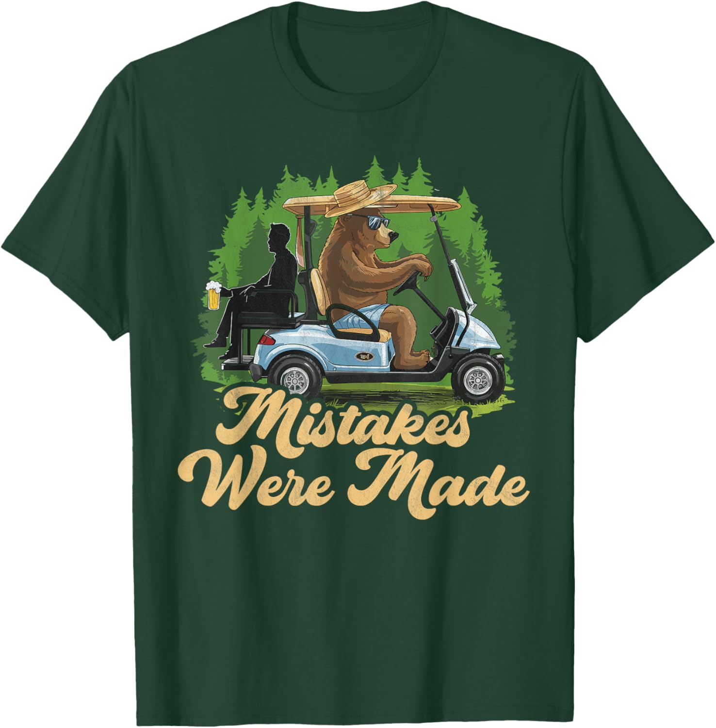 Funny Golf Cart Dad T-Shirt Mistakes Were Made Golfing Gift Apparel - 10
