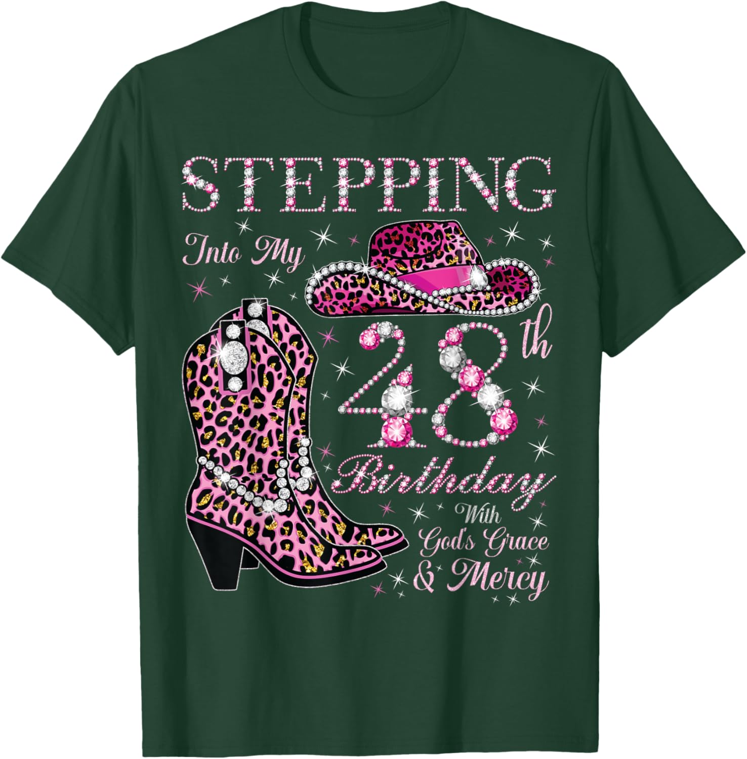 Celebrate 48 With Grace and Mercy T-Shirt for Birthday Joy and Blessings - 16