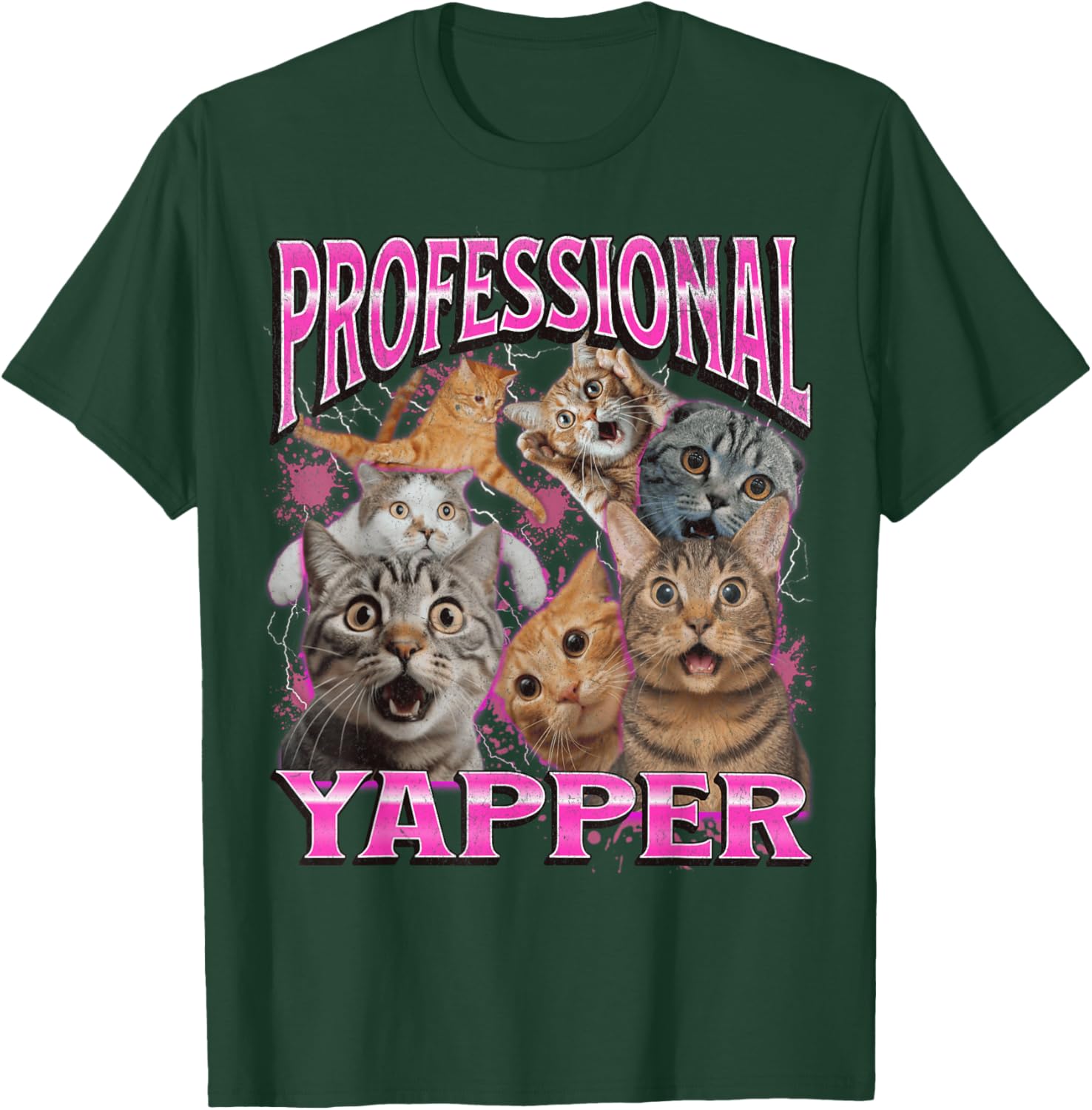 Funny 90s Cat Meme T-Shirt for Men and Women - Yapper Graphic Tee - 22