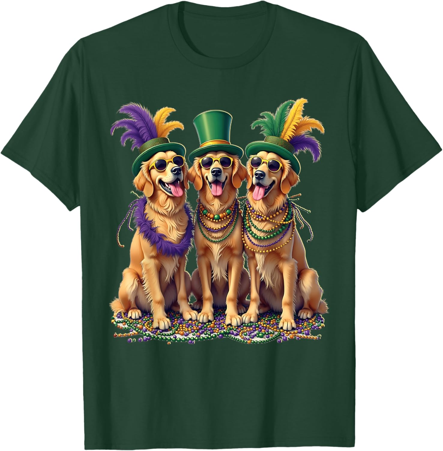 Festive Labrador Mardi Gras T-Shirt for Dog Lovers and Celebration Fans - 8