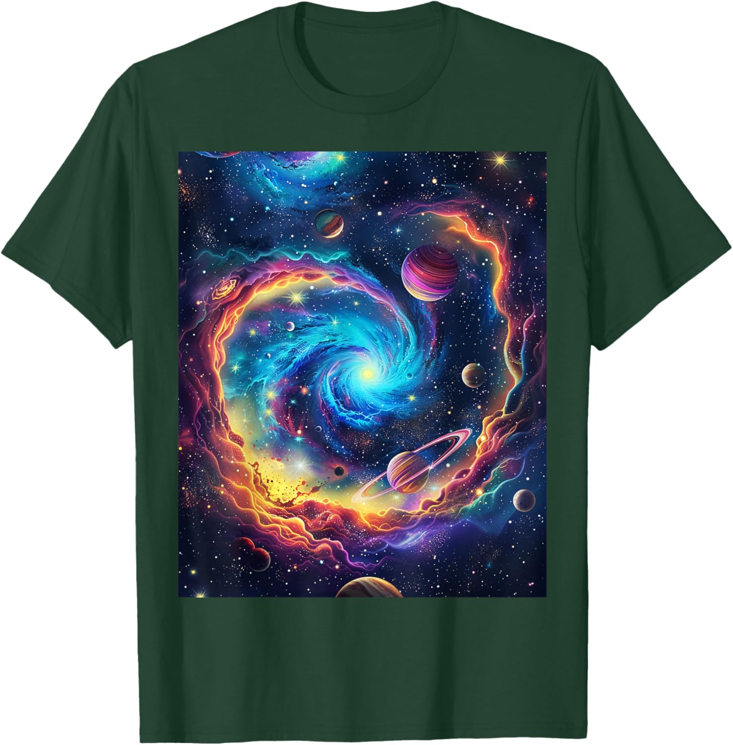 Cosmic Vortex Galaxy Space T-Shirt for Starry Nights and Adventures - 12
