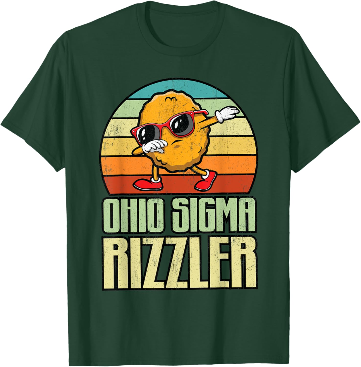 Ohio Sigma Rizzler Funny Chicken Nugget Meme T-Shirt for Food Lovers - 1