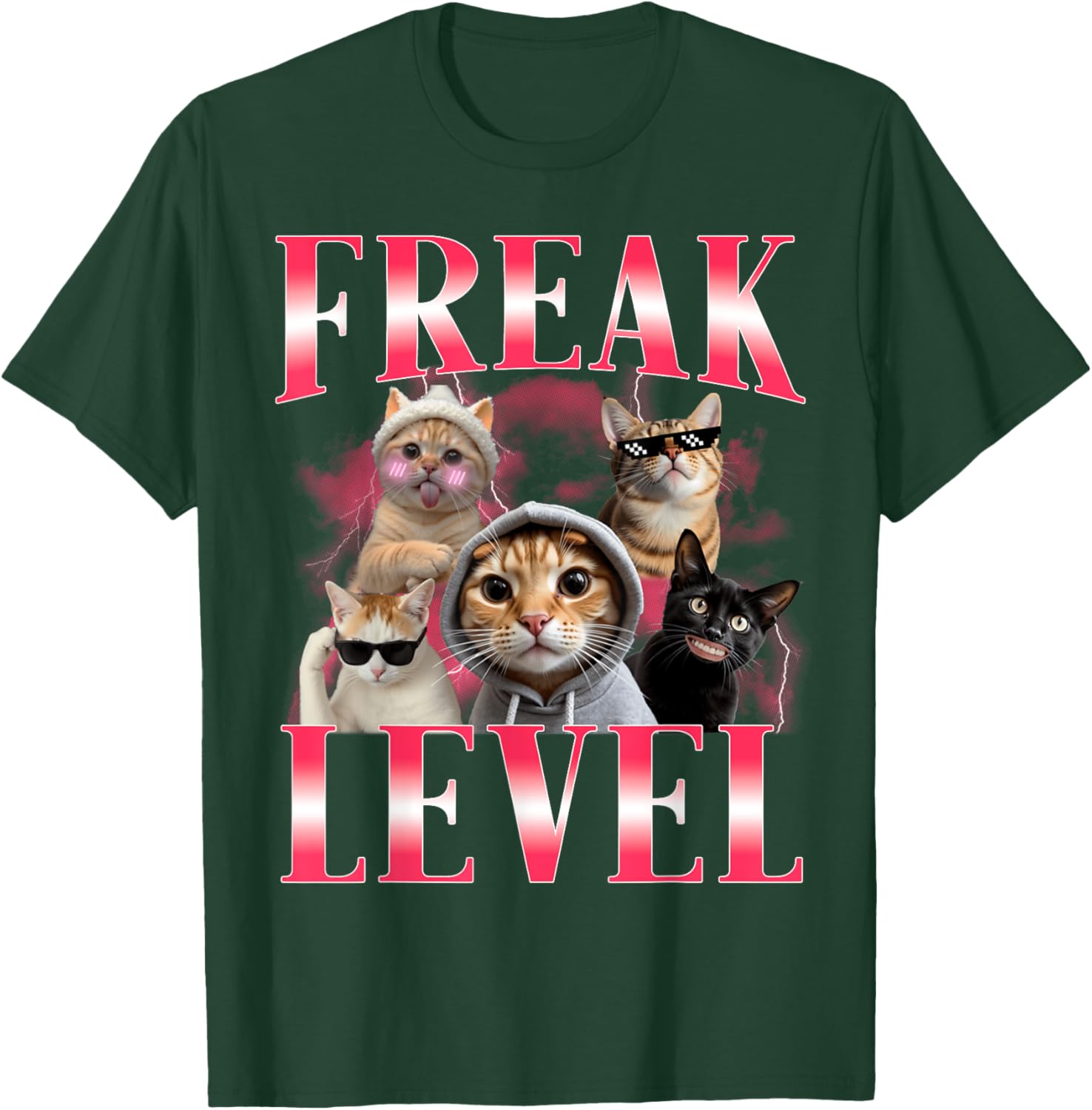 Funny Cat Meme T-Shirt Certified Freak Humor for Cat Lovers - 22