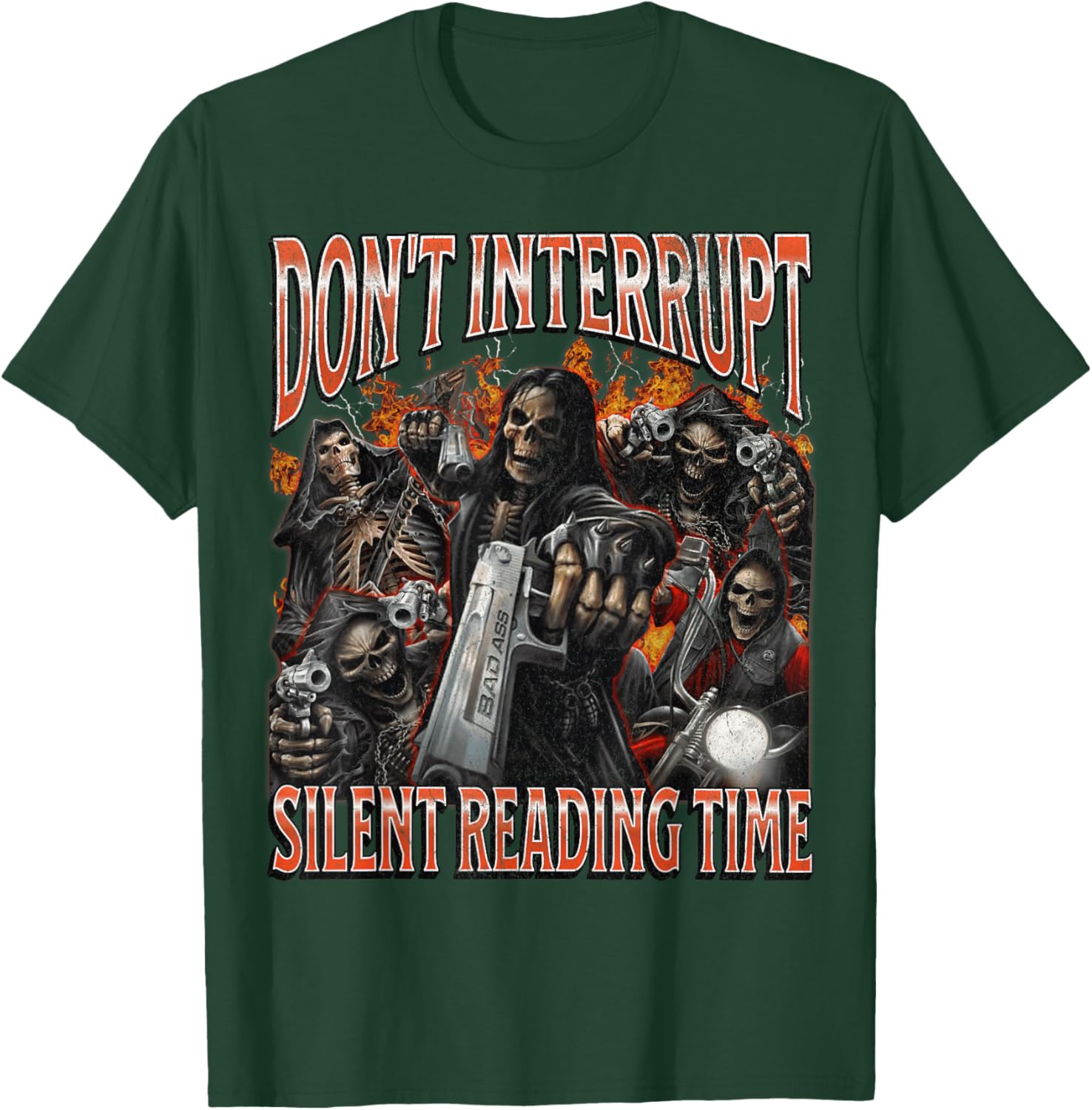 Funny Skeleton Meme T-Shirt Perfect for Silent Reading Time Lovers - 13