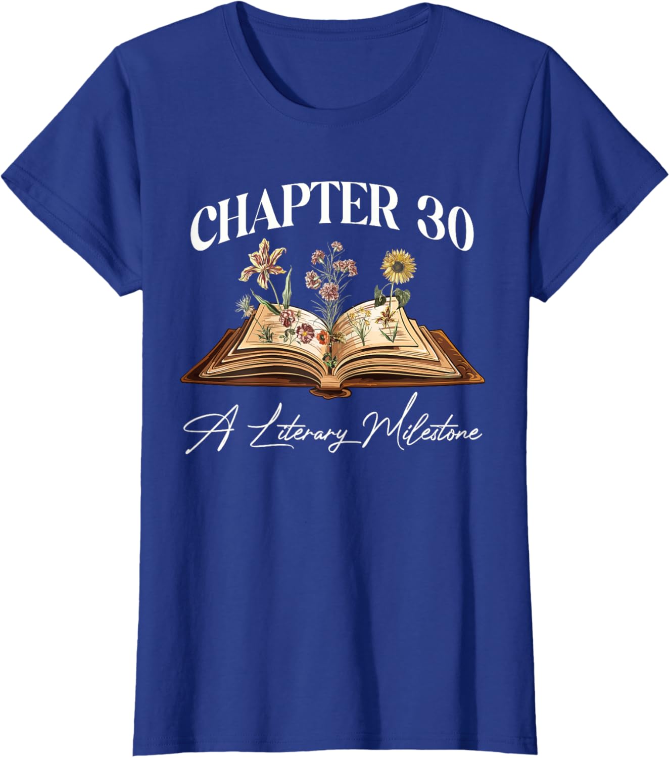 Wildflower Book Lover 30th Birthday T-Shirt for Nature Enthusiasts - 16