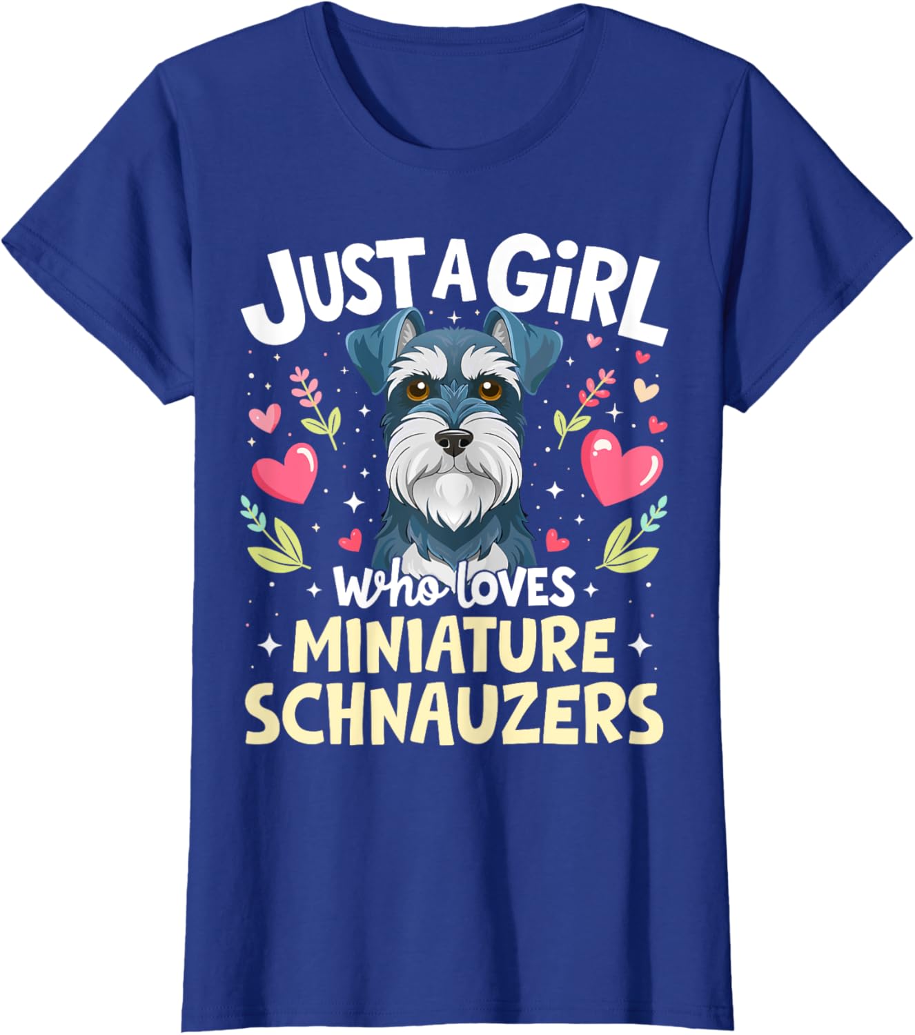 Cute Miniature Schnauzer Puppy T-Shirt for Dog Lovers Girls - 17