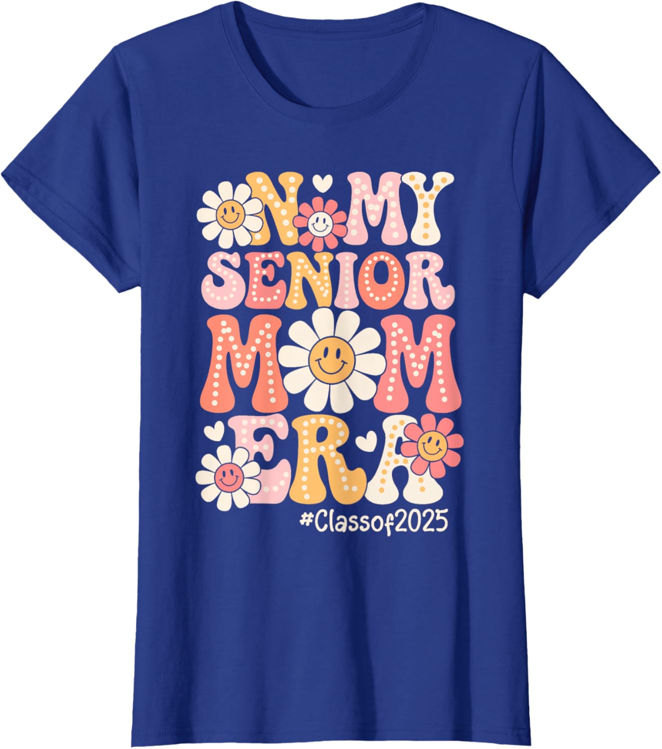 Groovy Senior Mom Era Class of 2025 T-Shirt for Proud Moms - 13