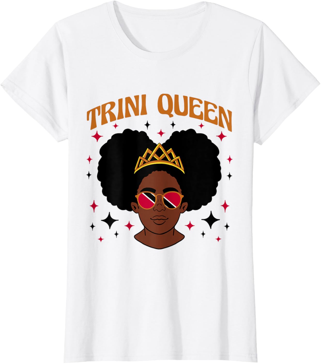 Trini Queen Tee for Afro-Trinidadian Women Celebrate Your Heritage - 8
