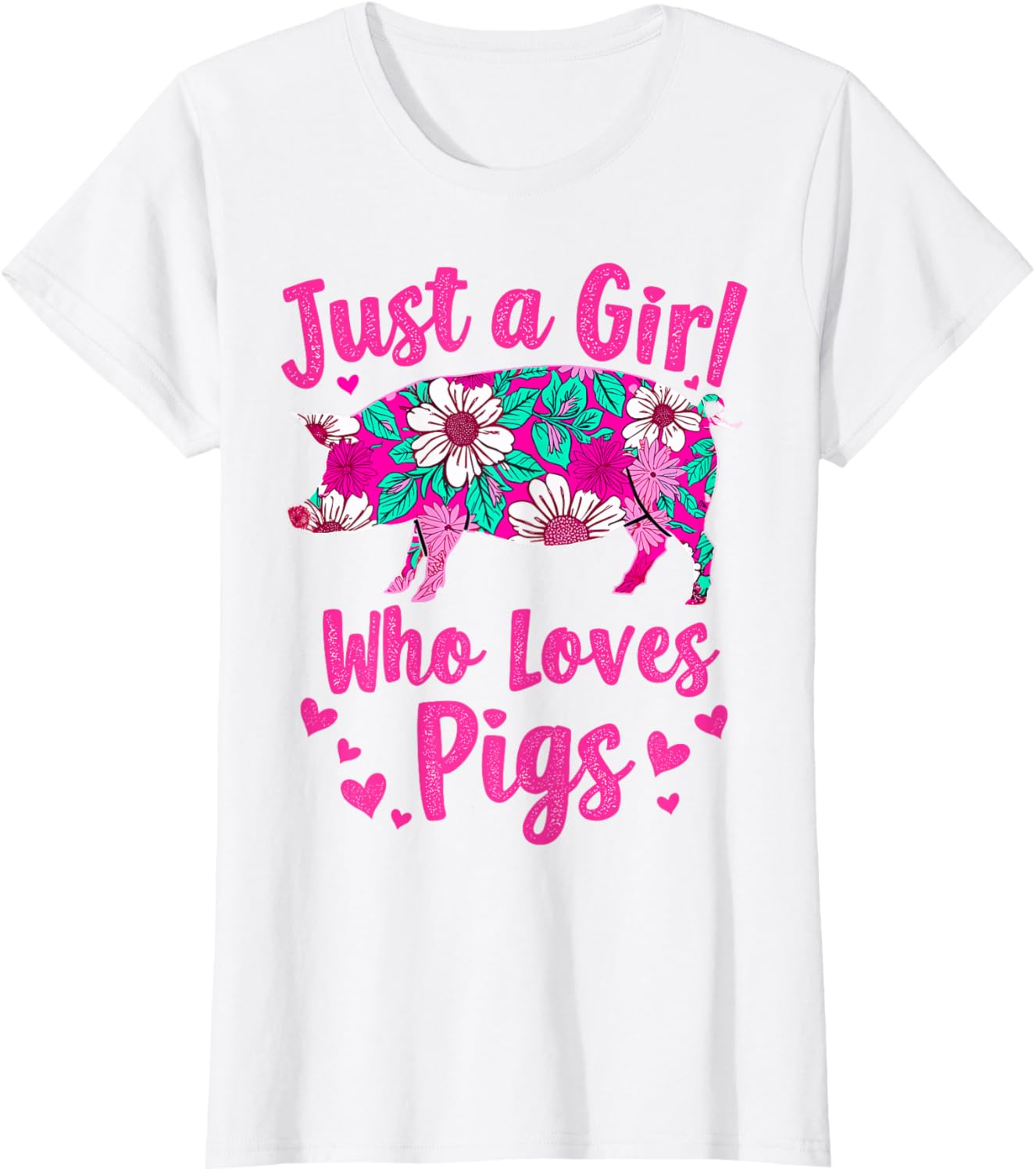 Cute Pig Lover T-Shirt for Girls Who Adore Pigs - Perfect Gift Idea - 14