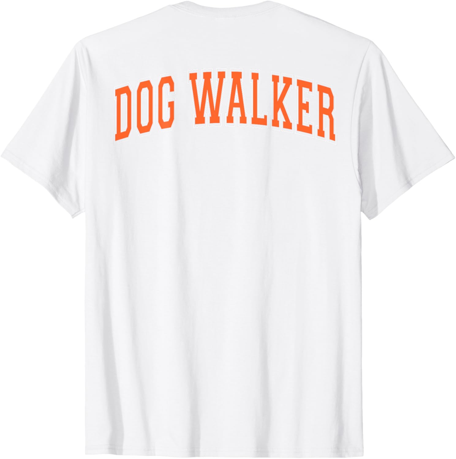 Retro Dog Walker T-Shirt with Arched Orange Letters for Pet Lovers - 10
