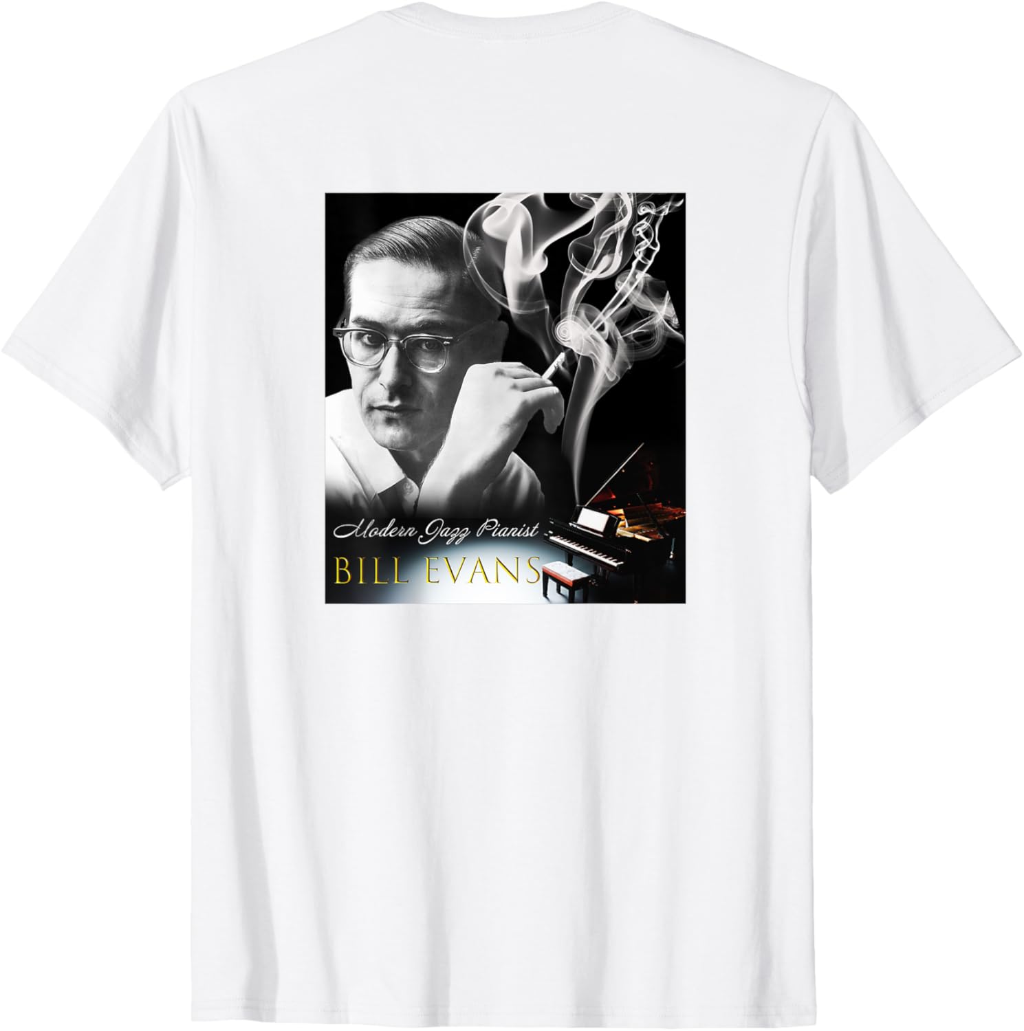 Bill Evans Back Printed T-Shirt for Music Lovers - Stylish and Comfortable - 26