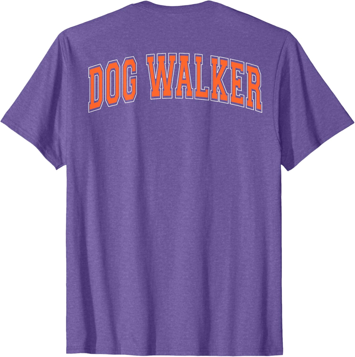 Retro Dog Walker T-Shirt with Arched Orange Letters for Pet Lovers - 5