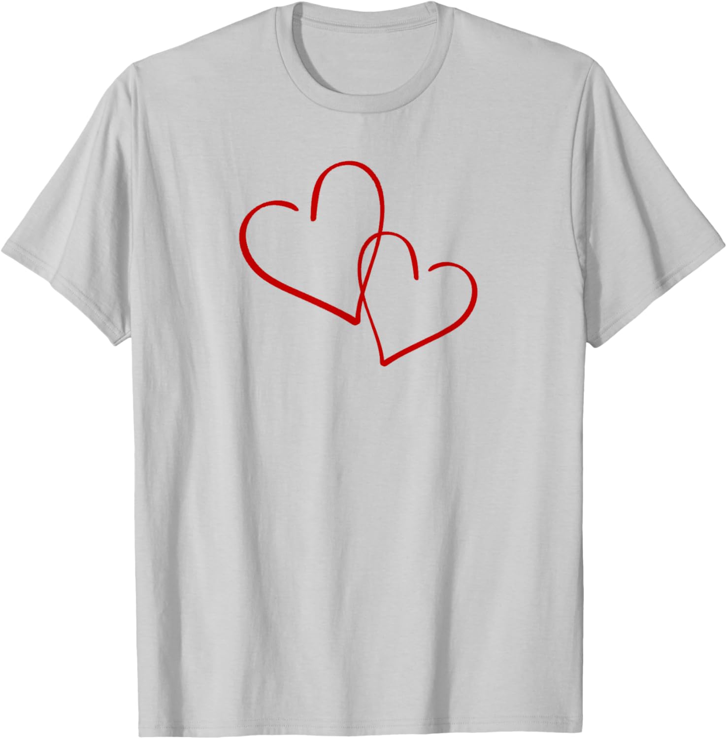 Valentine's Day Red Linked Hearts T-Shirt Perfect for Cupid's Day Celebration - 2