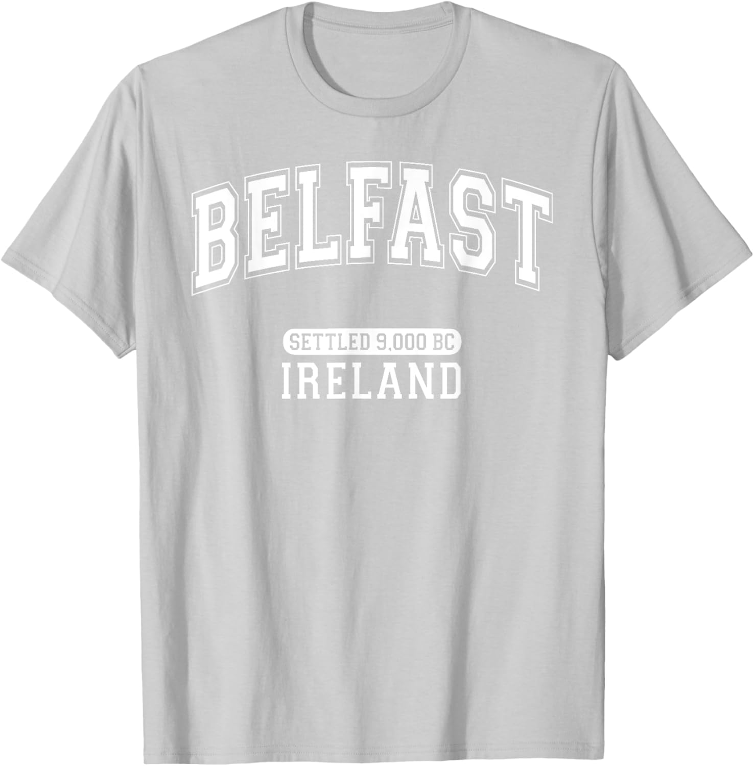 Belfast Ireland Retro T-Shirt with Arched White Letters for History Lovers - 28
