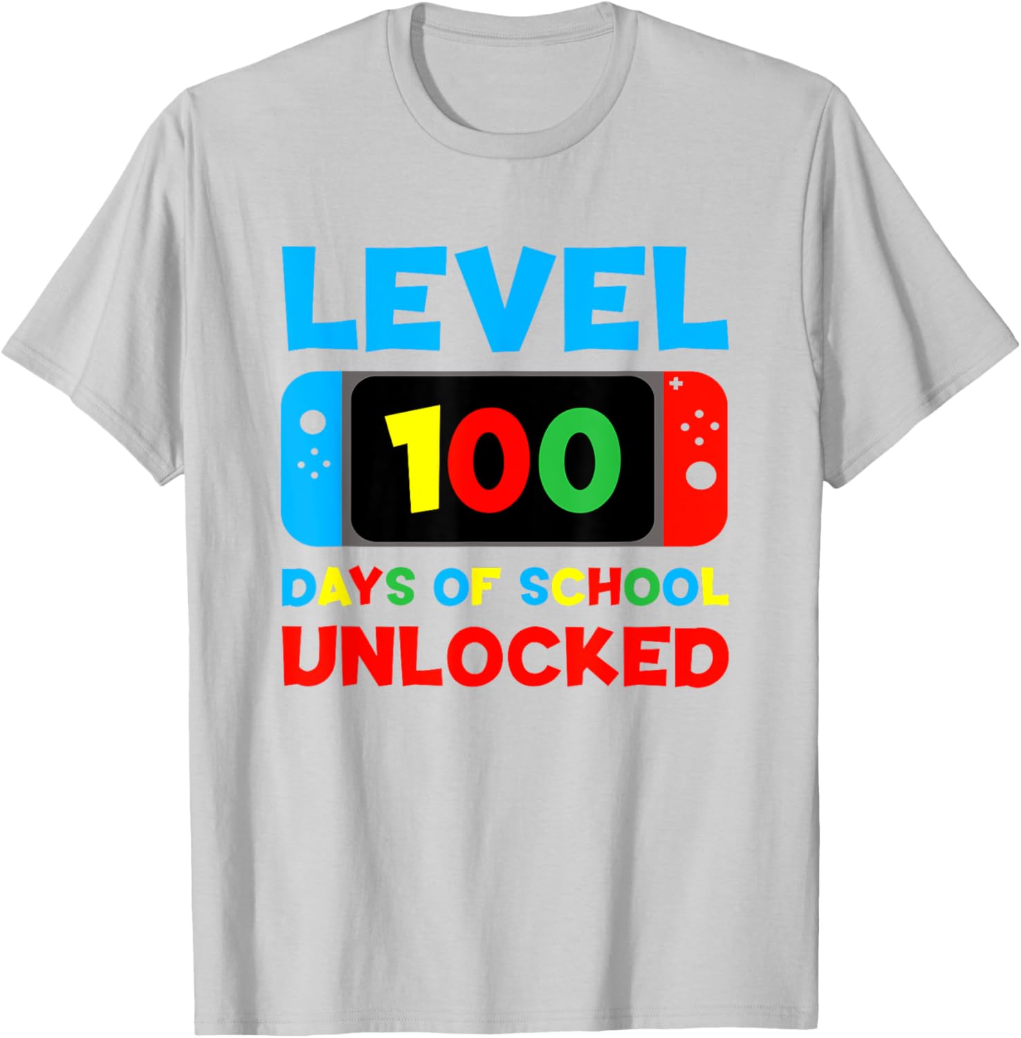 Level 100 Days of School Unlocked T-Shirt for Kids and Teens - 28