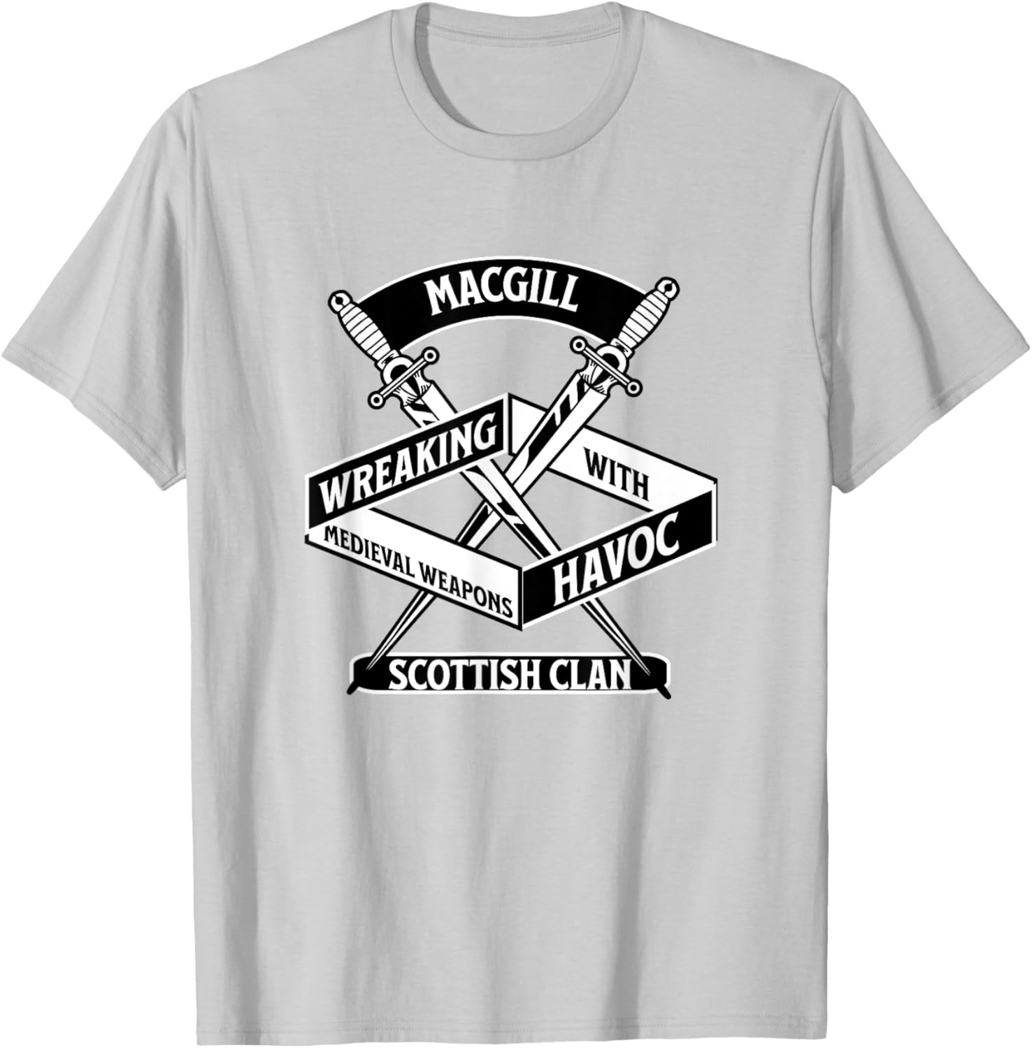 MacGill Clan Wreaking Havoc Medieval Weapons T-Shirt for Fans - 5
