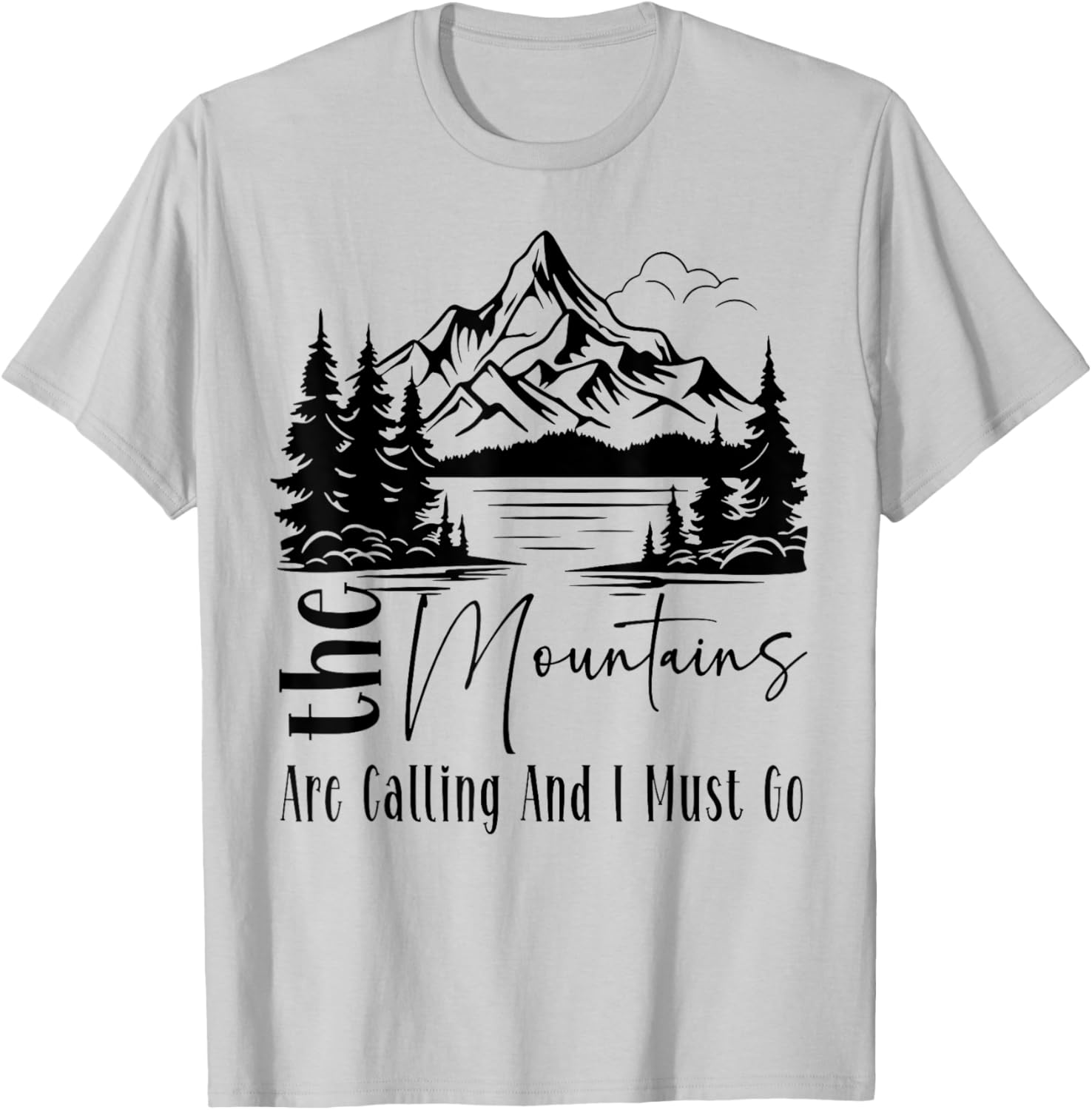 Funny Camping Hiking T-Shirt - The Mountains Are Calling Tee for Adventurers - 3