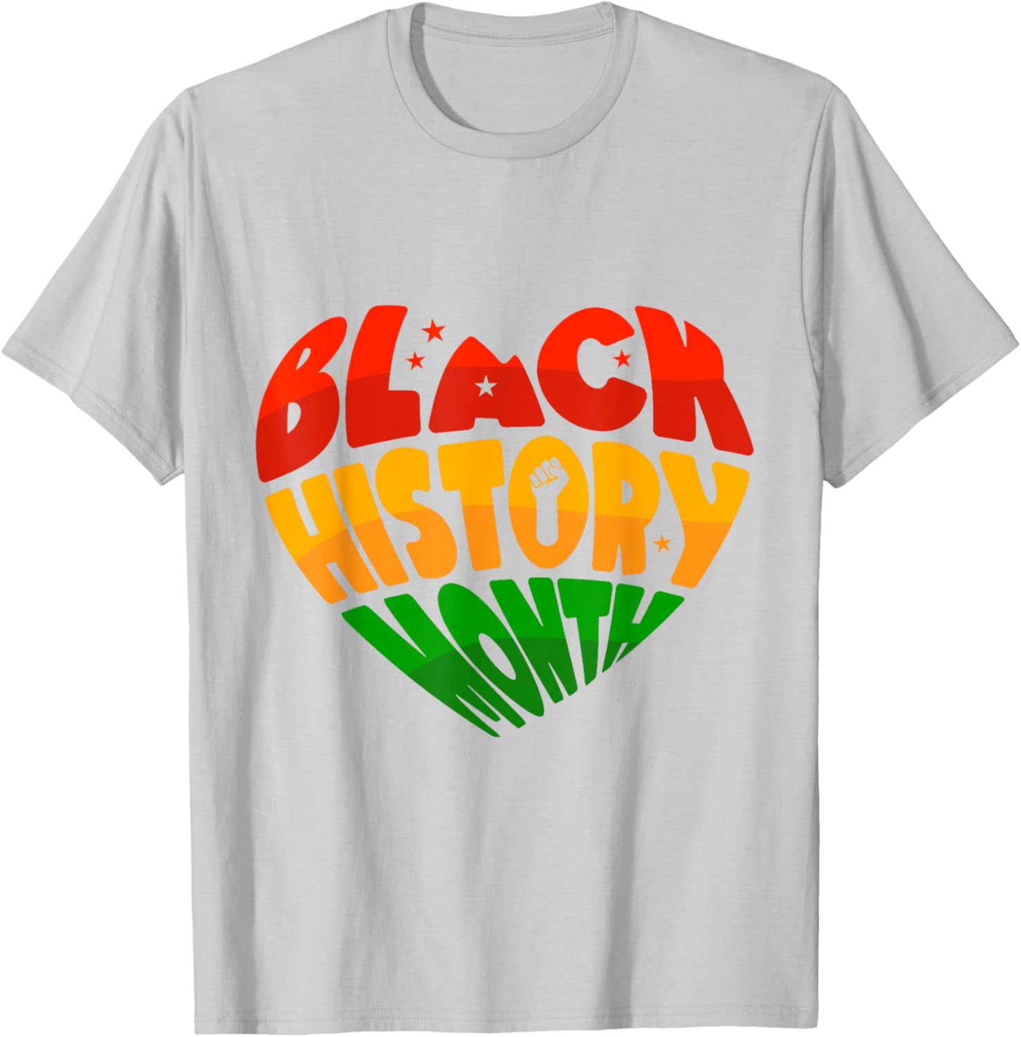 Celebrate Black History Month Heart & Fist T-Shirt for Women, Men & Kids - 18