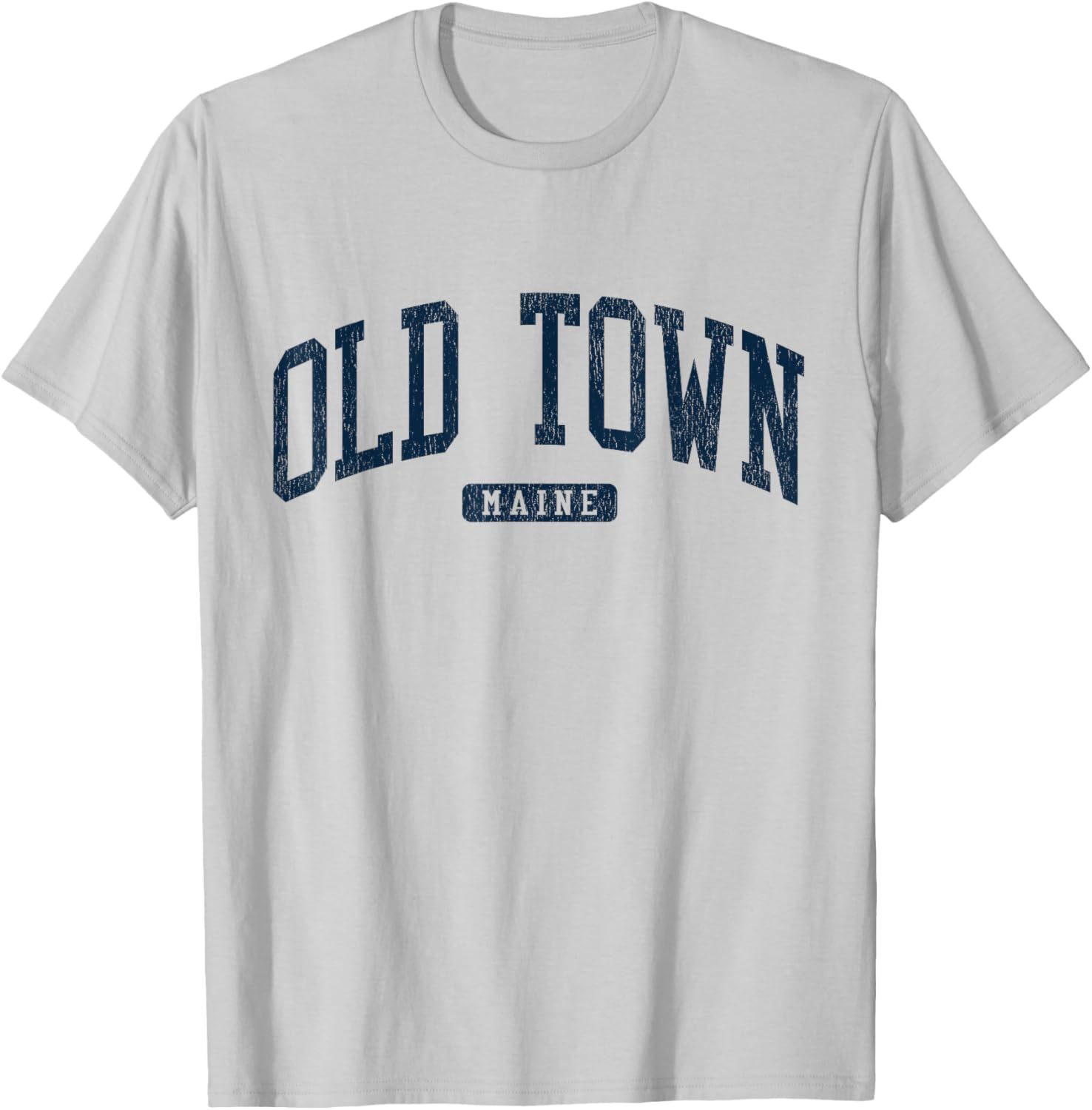 Old Town Maine University Style Blue T-Shirt for College Students - 3