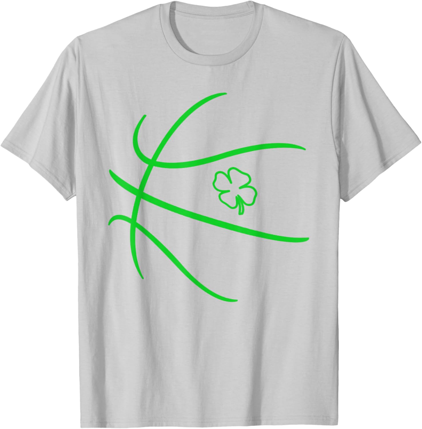 Lucky Shamrock Basketball T-Shirt for Irish Boys and Men on St Patrick's Day - 14