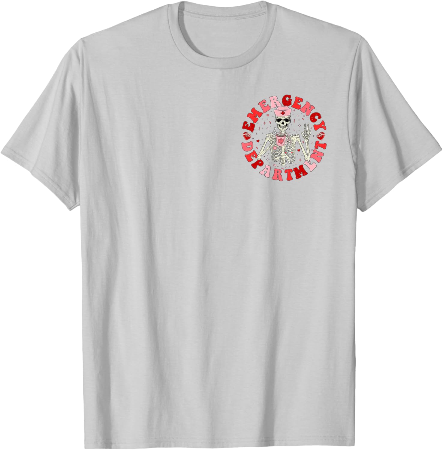 Emergency Department Skeleton ER Valentine's Day T-Shirt for Fun Lovers - 27