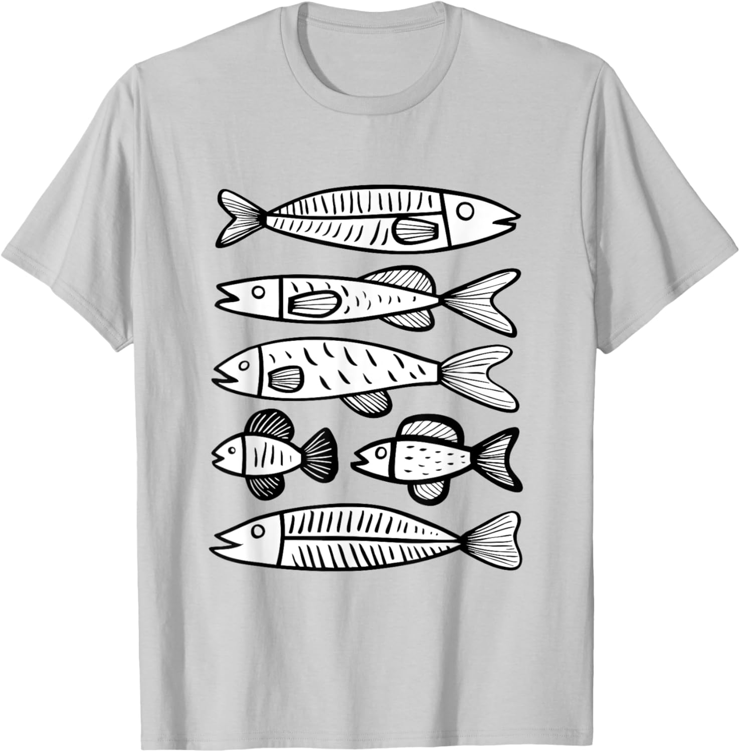 Minimalist Fish Pattern T-Shirt for Ocean Lovers – Stylish and Unique Design - 16