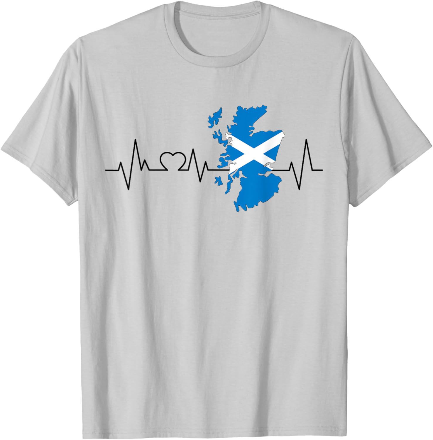 Scotland Flag Heartbeat T-Shirt for Proud Scots Lovers and Travelers - 2