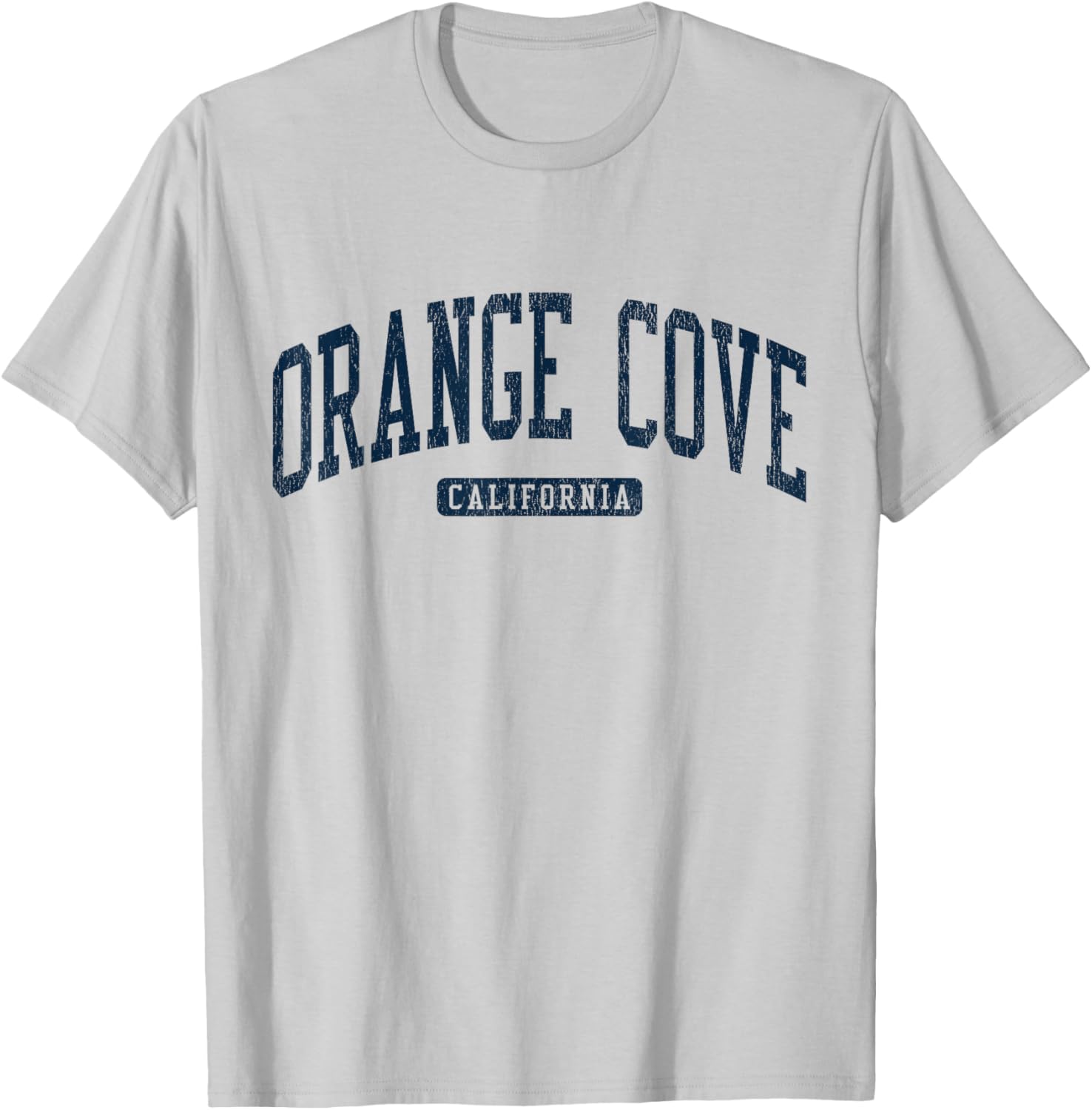 Orange Cove California College Style Blue T-Shirt for Students and Alumni - 15