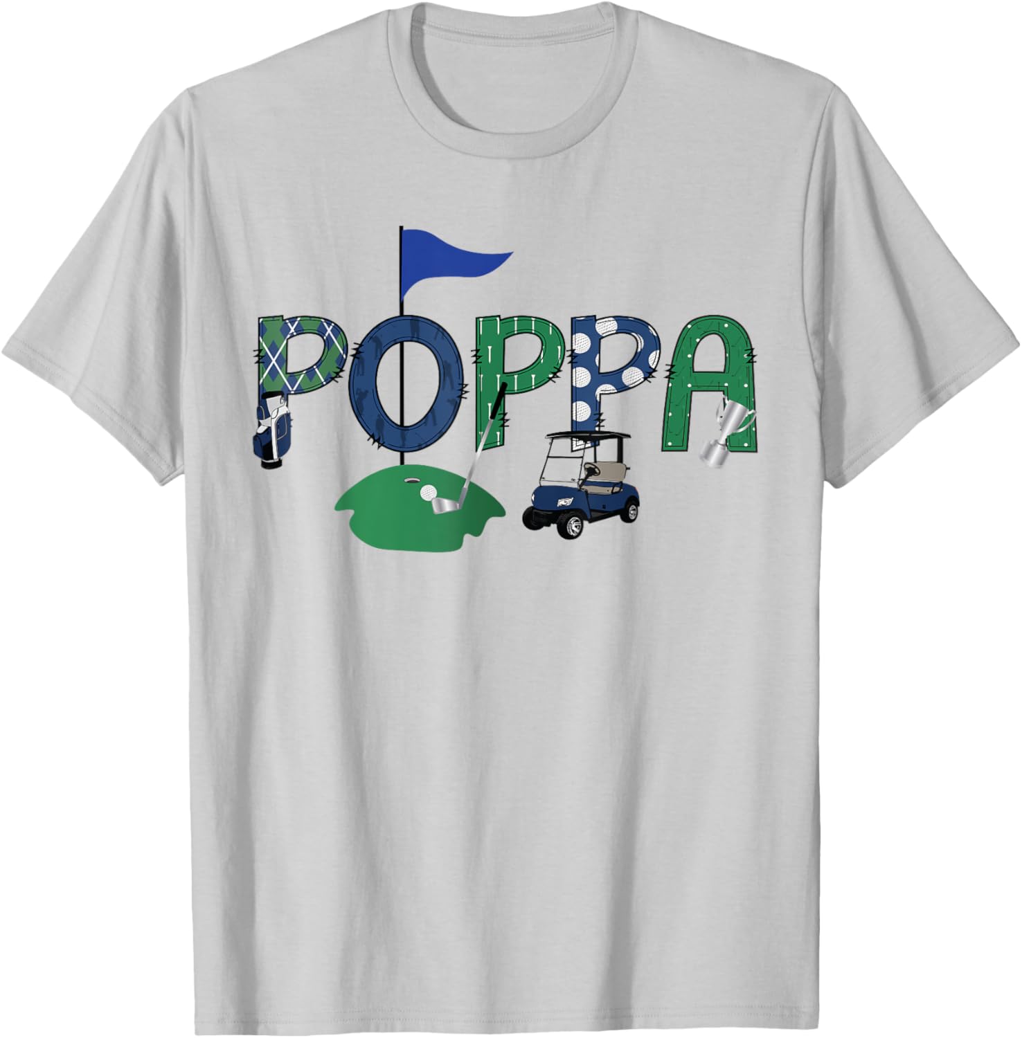Golf Poppa Hole In One First Birthday Party T-Shirt for Kids - 1