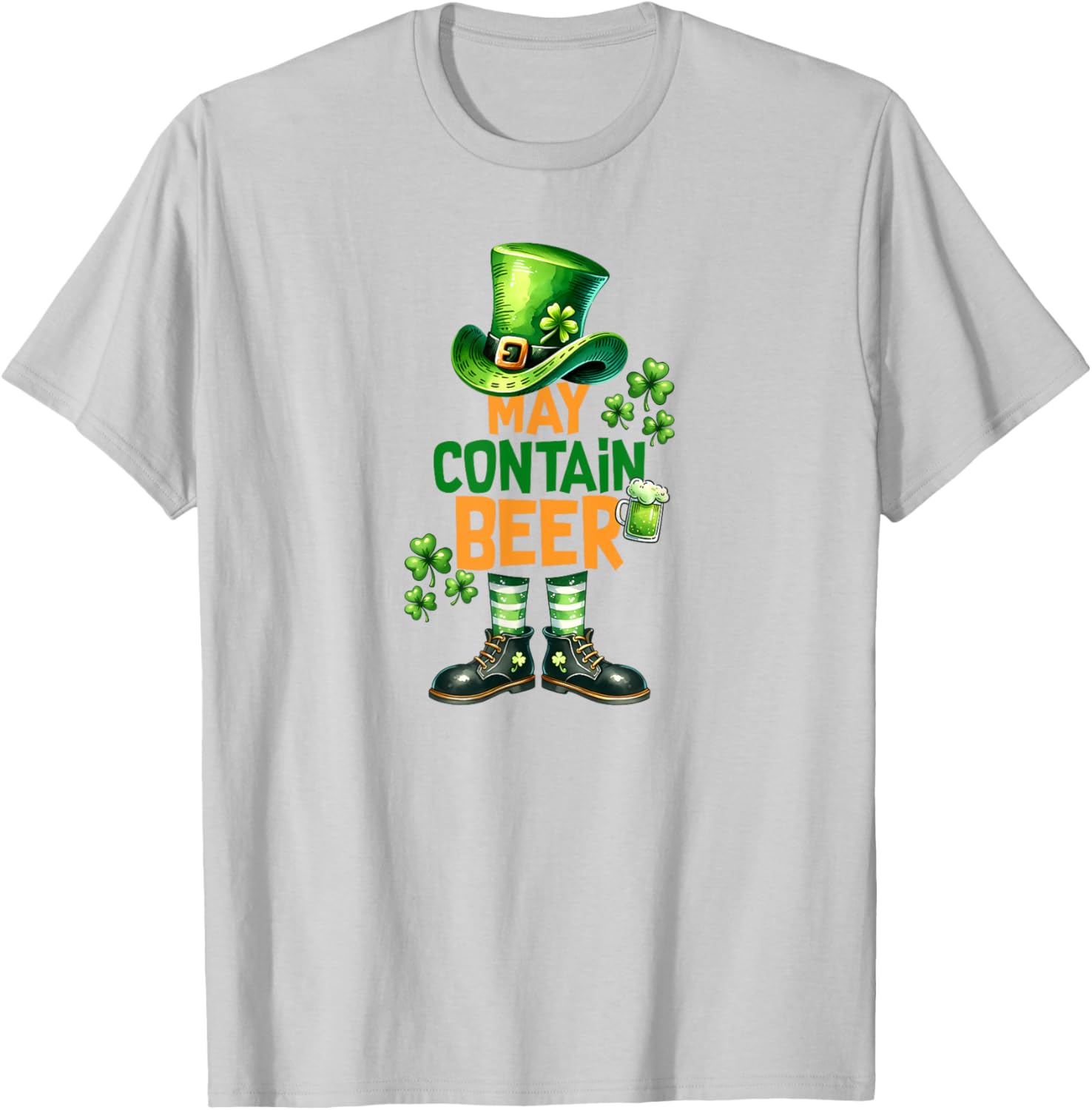 Funny May Contain Beer St Patrick's Day T-Shirt for Celebrations - 3