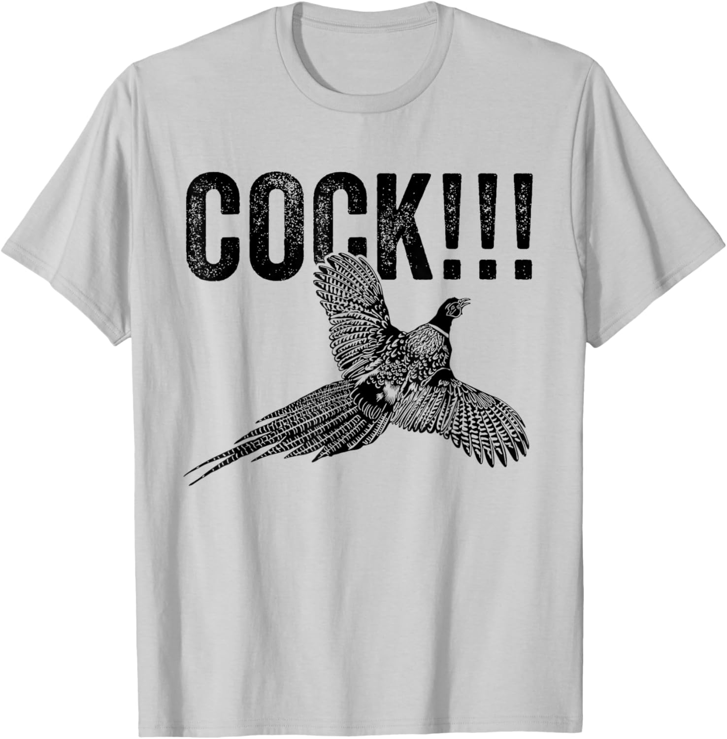 Funny Men's Cock Pheasant Hunting T-Shirt for Upland Hunters - 21