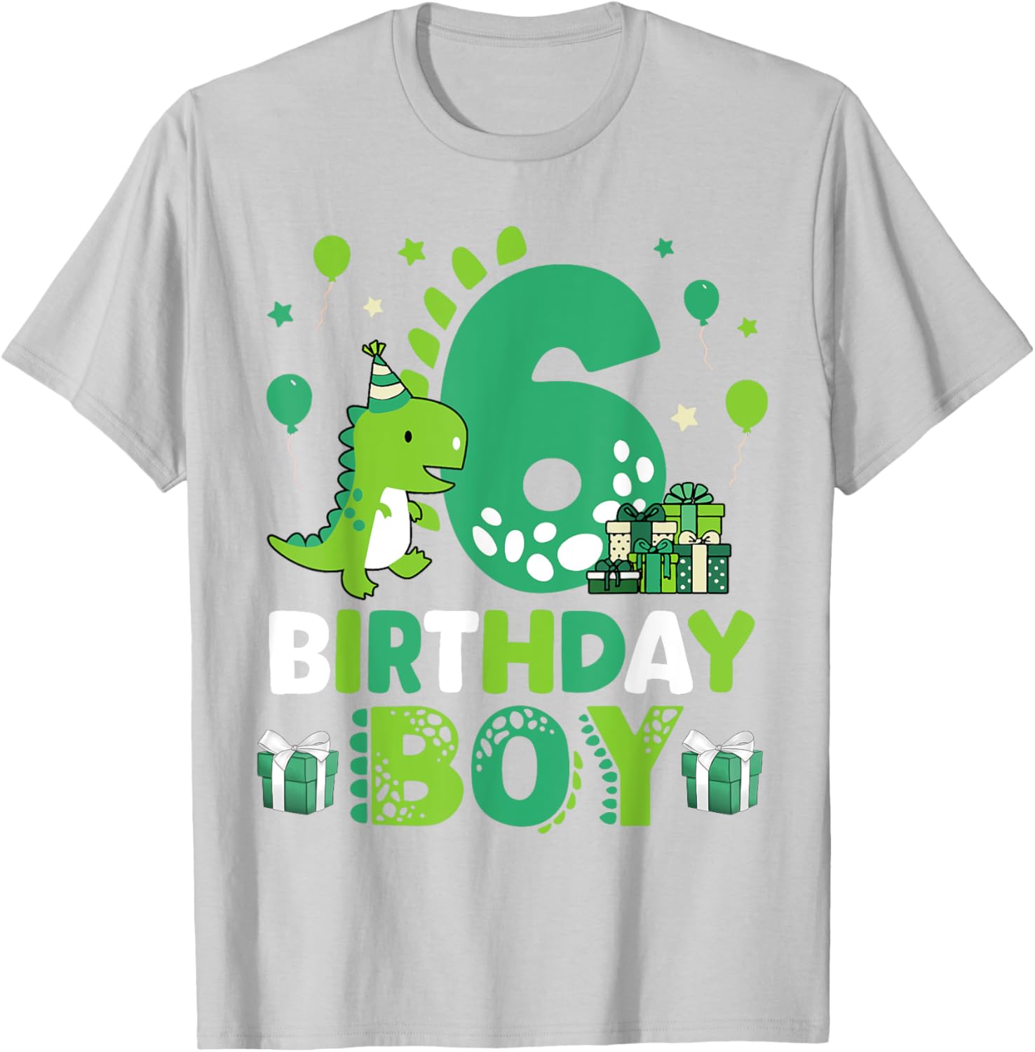 Adorable T Rex Dinosaur Shirt for Boys 6th Birthday Celebration - 8