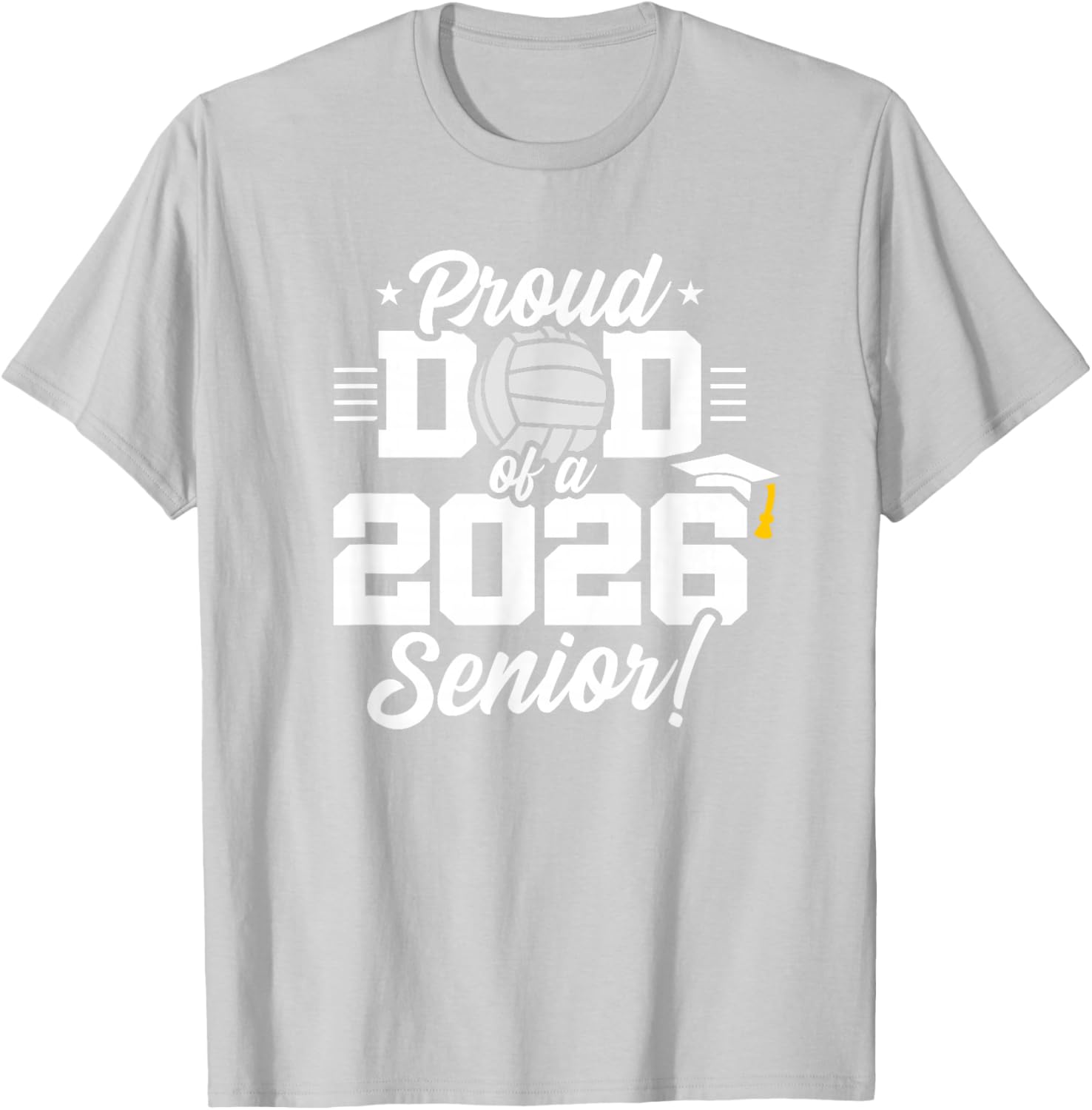 Class of 2026 Volleyball Dad Senior Year T-Shirt for Proud Parents - 22