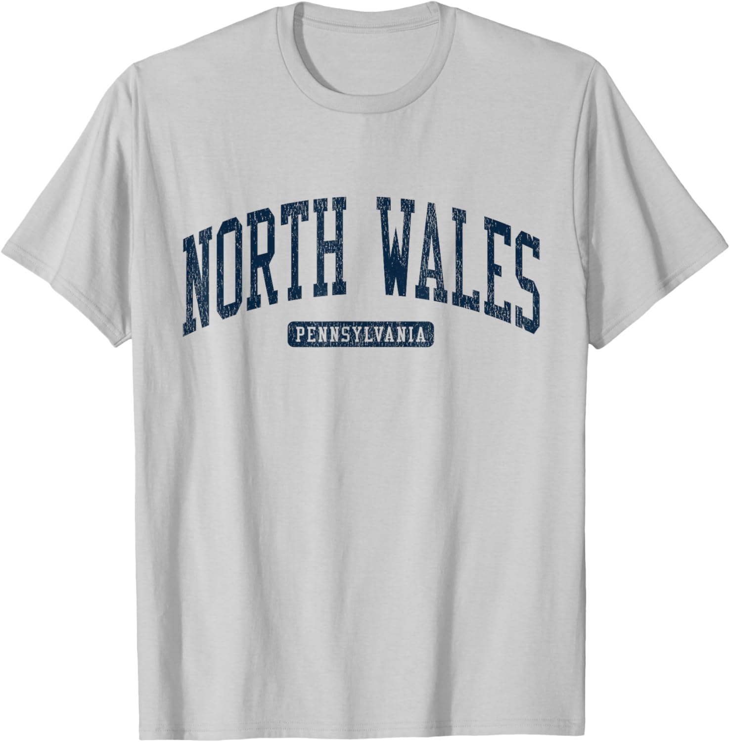 North Wales PA College University Style Blue T-Shirt for Students - 1
