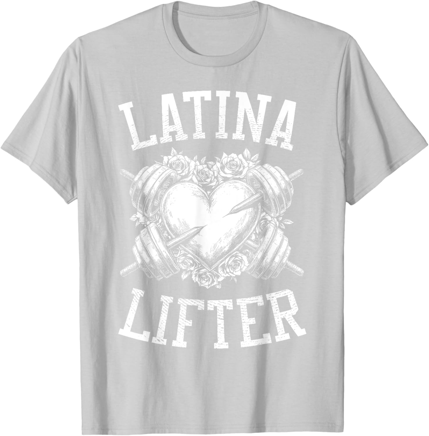 Latina Lifter Heart Fitness T-Shirt for Hispanic Gym Lovers - 8