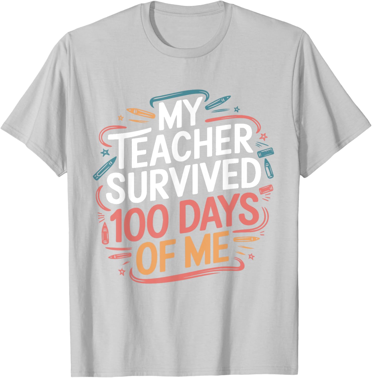 Funny Teacher 100 Days of School T-Shirt Gift for Educators - 14