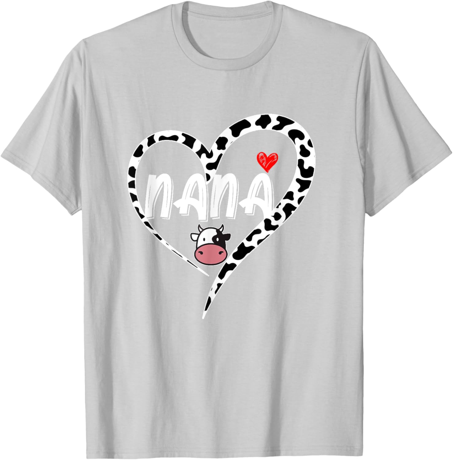 Nana Cow Print Heart T-Shirt Perfect for Mother's Day Gifts - 22
