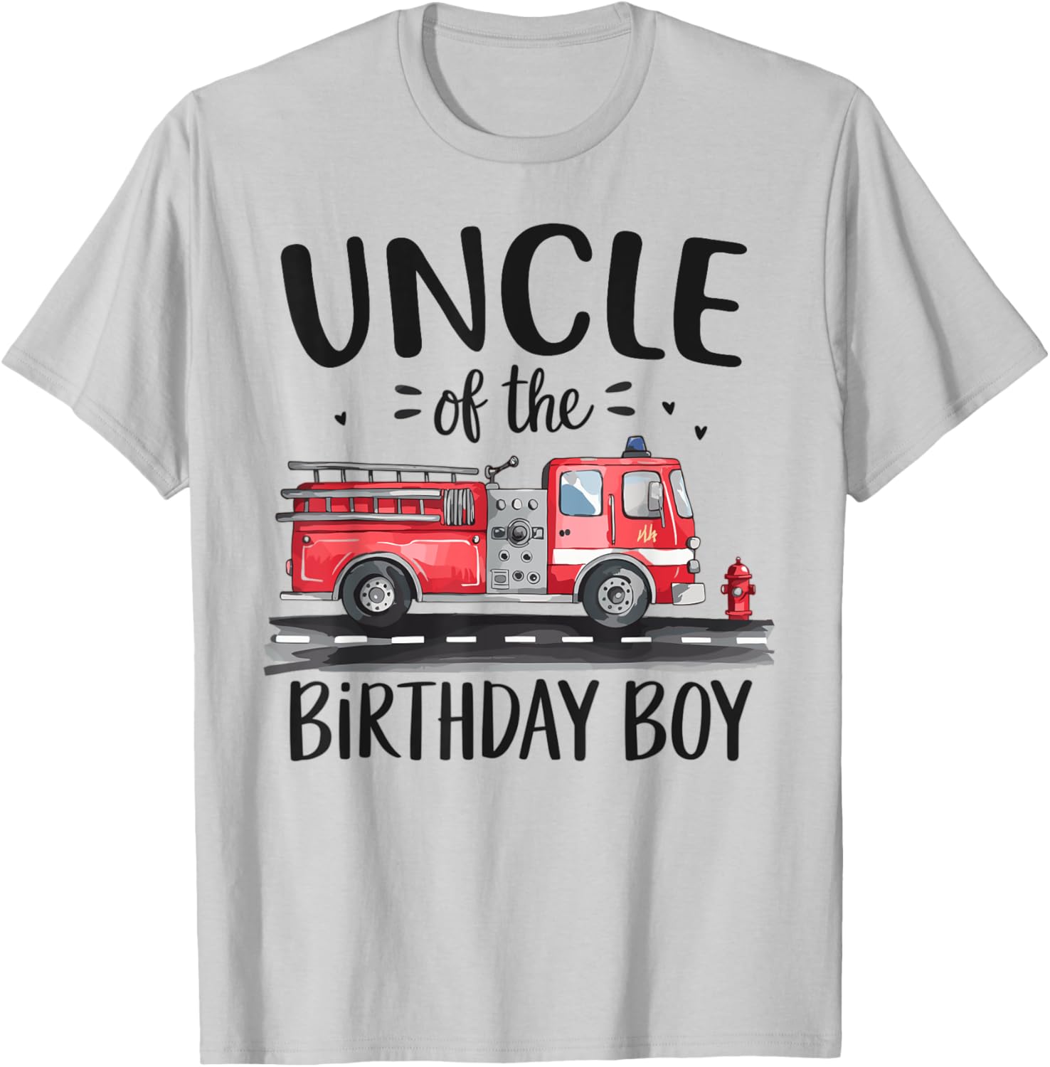 Uncle of the Birthday Boy Fire Truck T-Shirt for Proud Tio Caregivers - 1