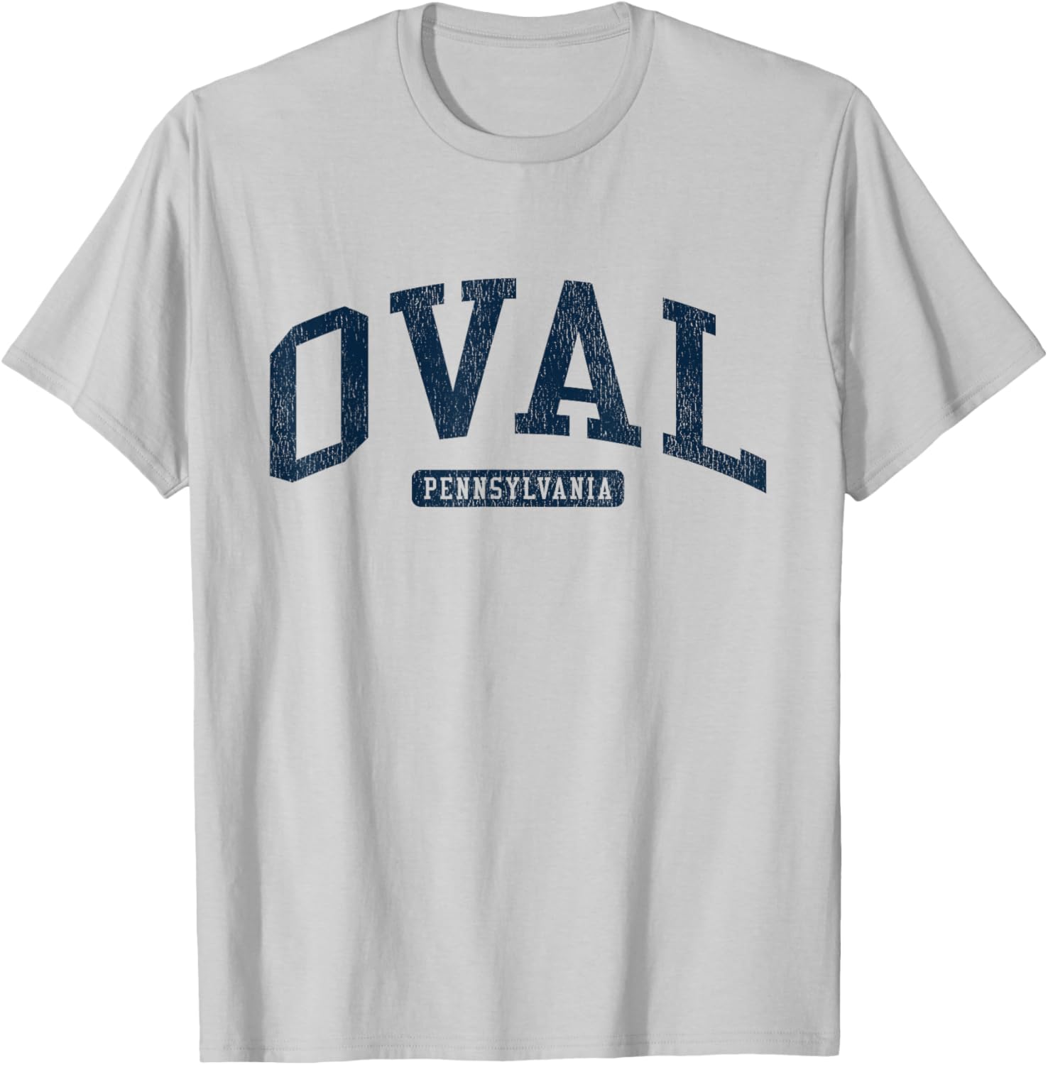 Stylish Blue Oval Pennsylvania College University T-Shirt for Students - 1
